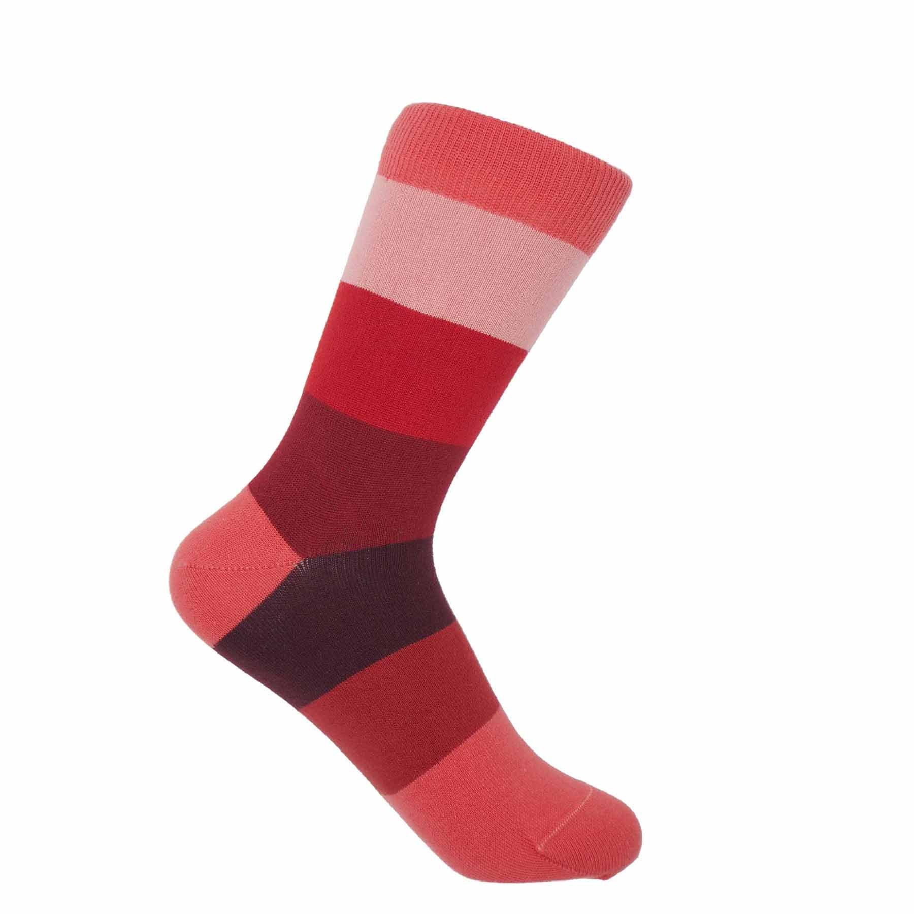 Block Stripe Women's Socks - Fire by Peper Harow