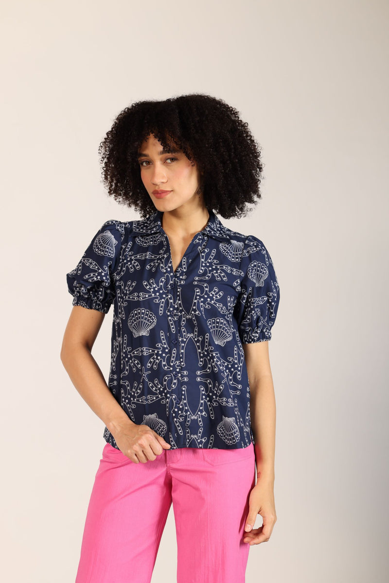 NAVY KIM TOP by Maude Vivante