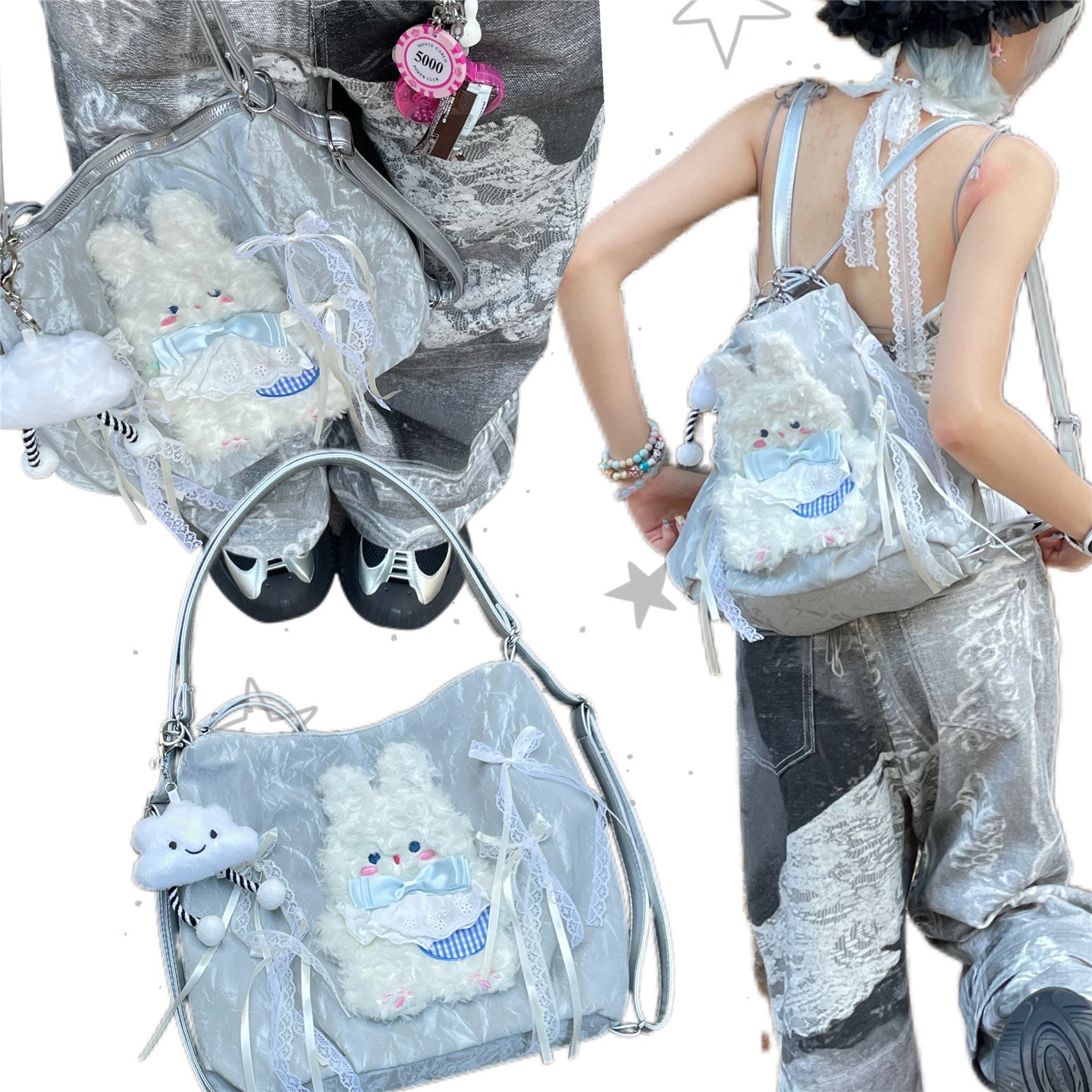 Y2K Cartoon Tassel Backpack - Hottie by Land Decora