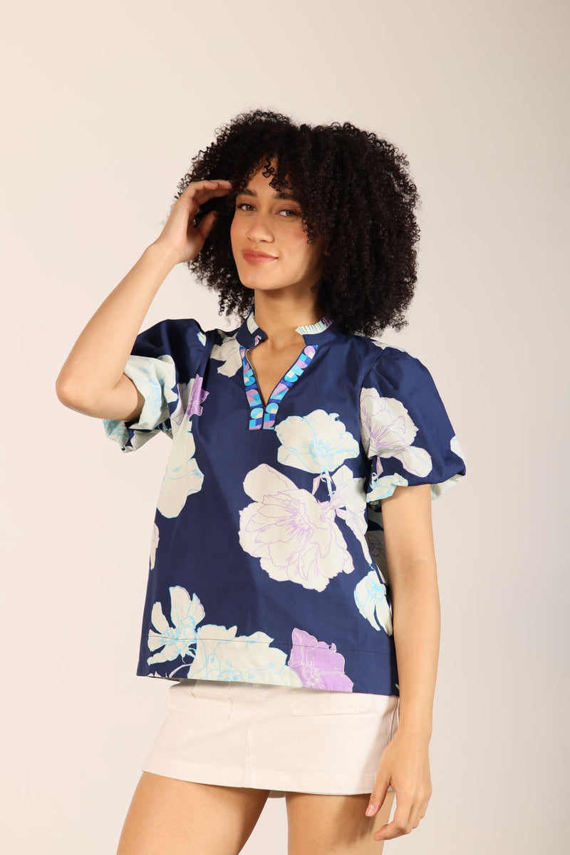 INK FLORALS FAYE TOP by Maude Vivante