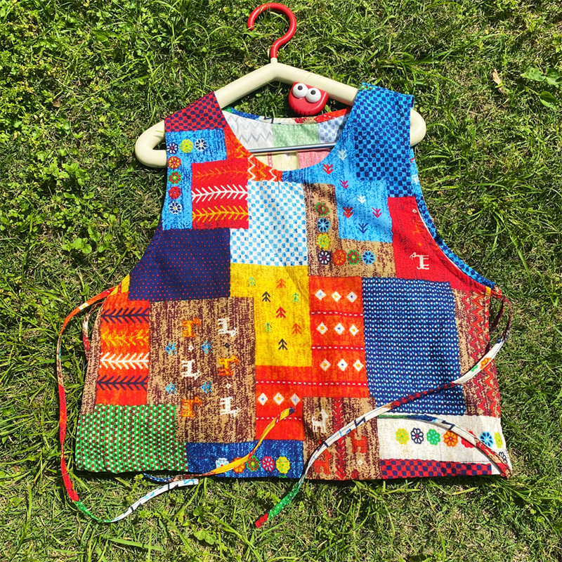 Retro Color Lace-Up Vest Top Y2K Vintage by Land Decora