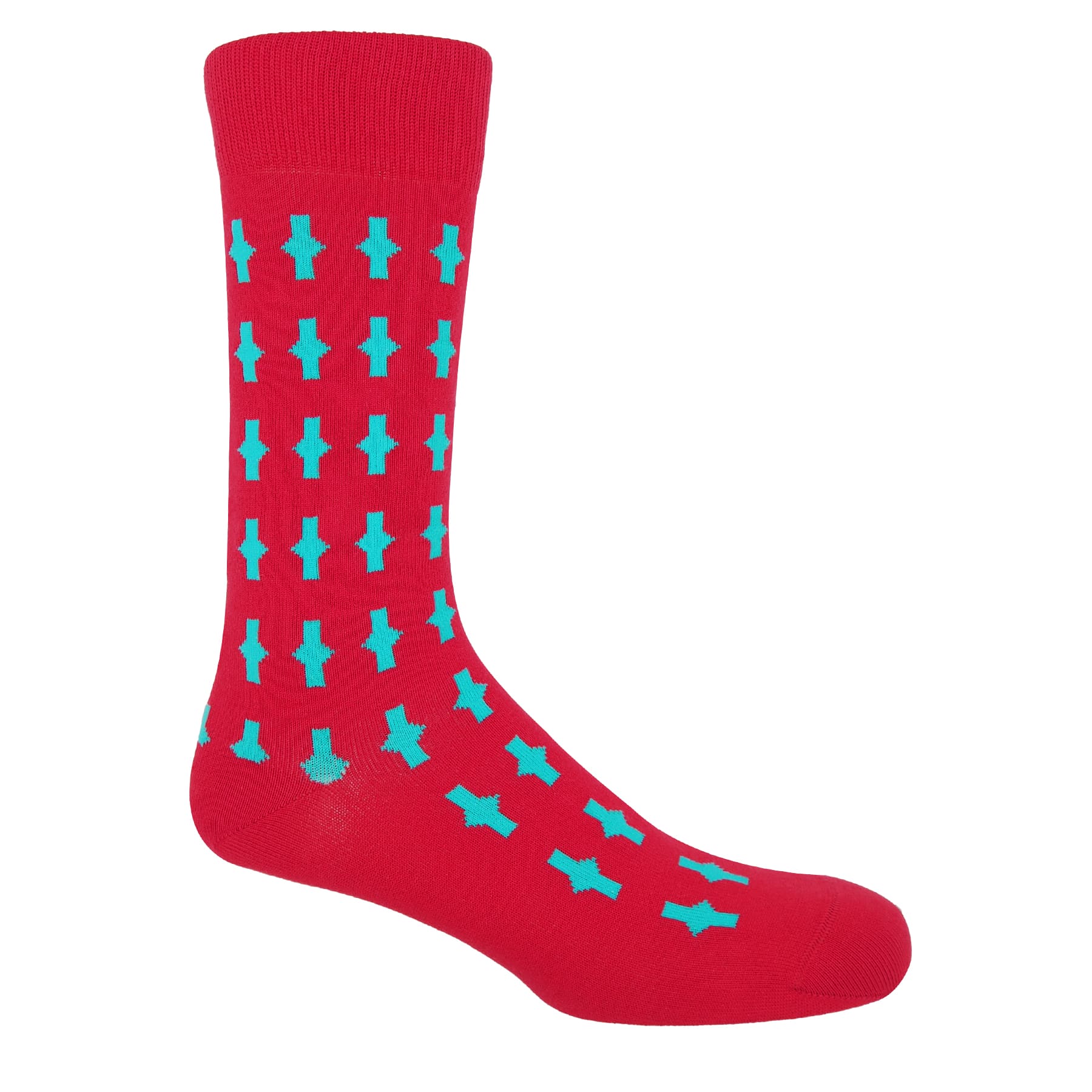Eton Men's Socks - Red by Peper Harow