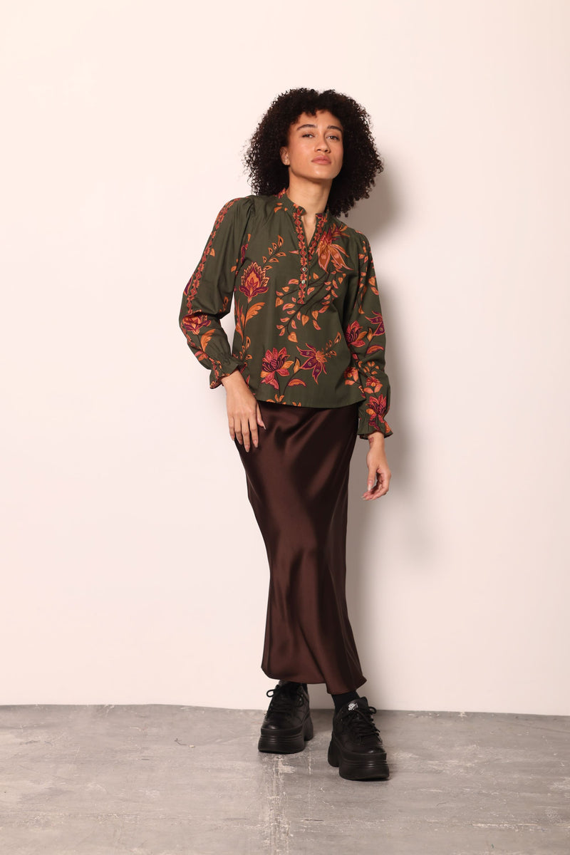 OLIVE TRAILS ASHLEY TOP by Maude Vivante