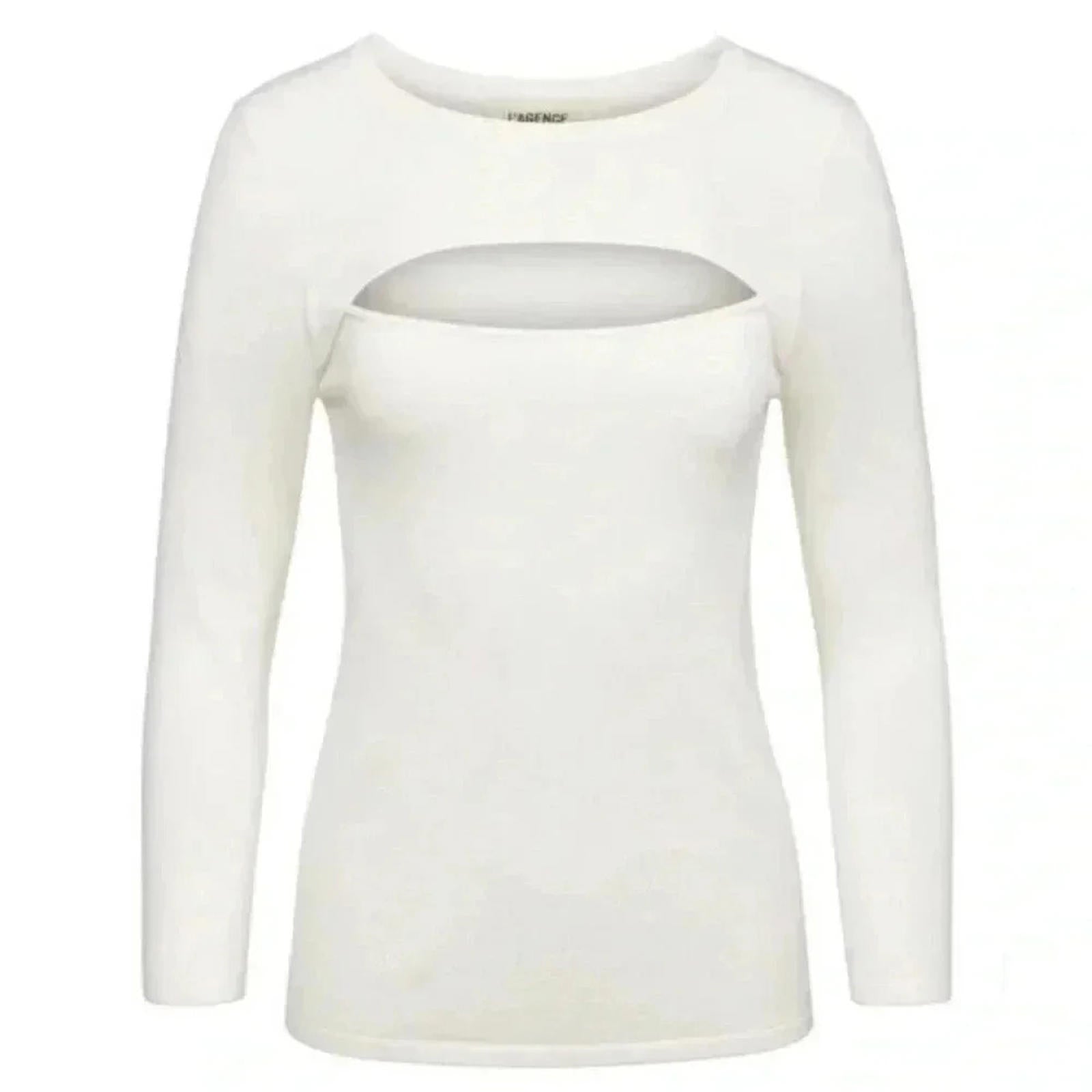 NWT L'Agence Jocelyn Cutout Sweater in Ivory Size S Minimalist Quiet L by Hot Girl Secondhand