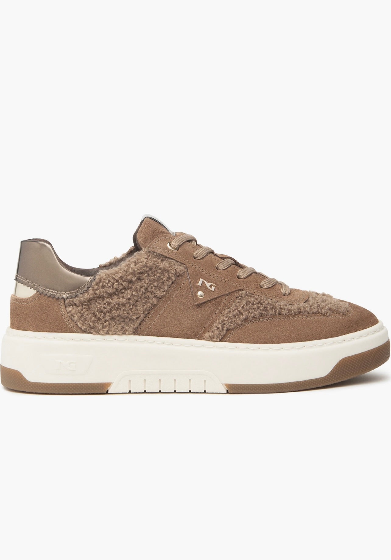 NeroGiardini Retro Faux Shearling Sneaker by Sierra Deene