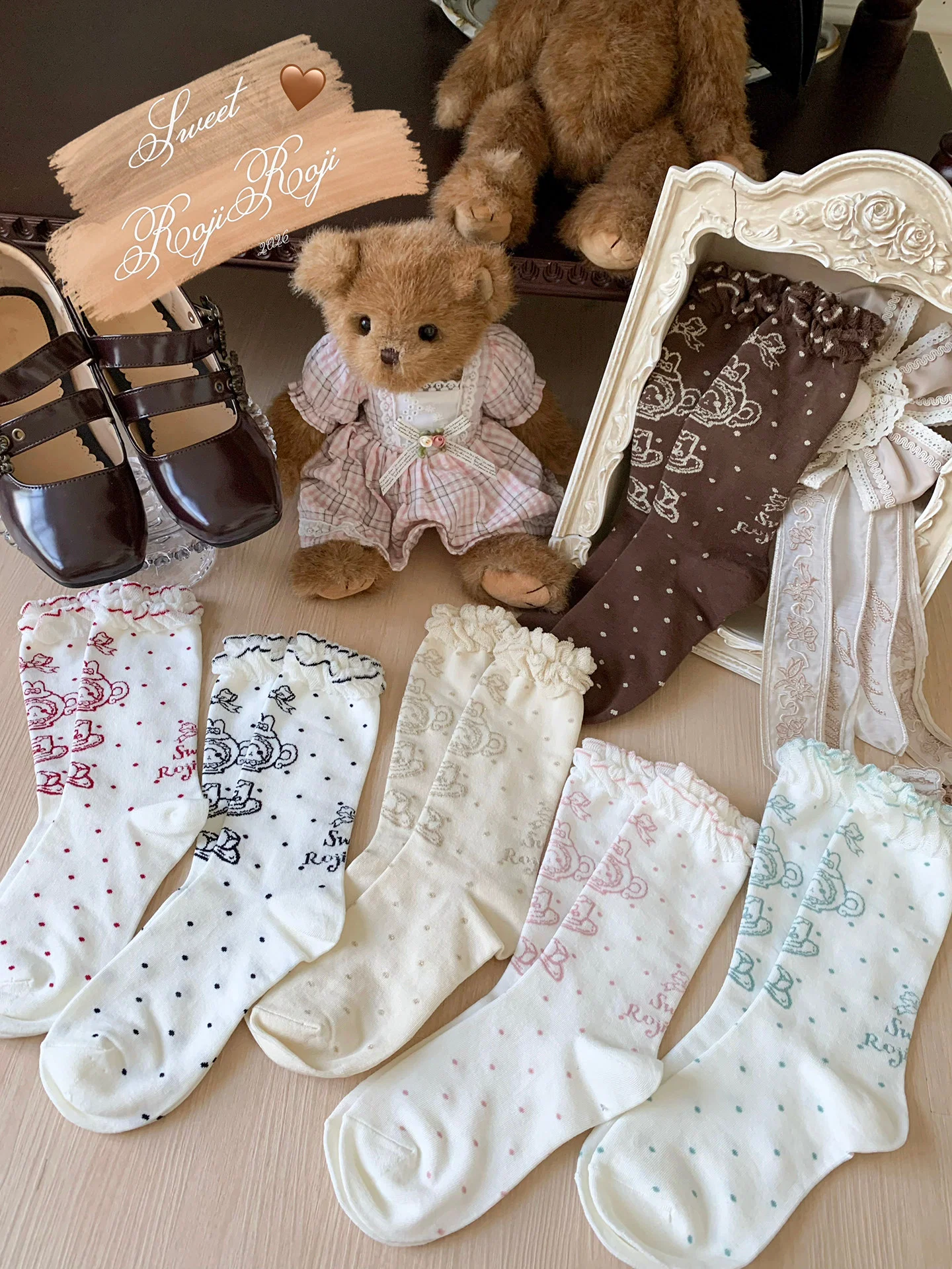 Lolita Lace Socks - Roji Roji Momo Storybook by Land Decora
