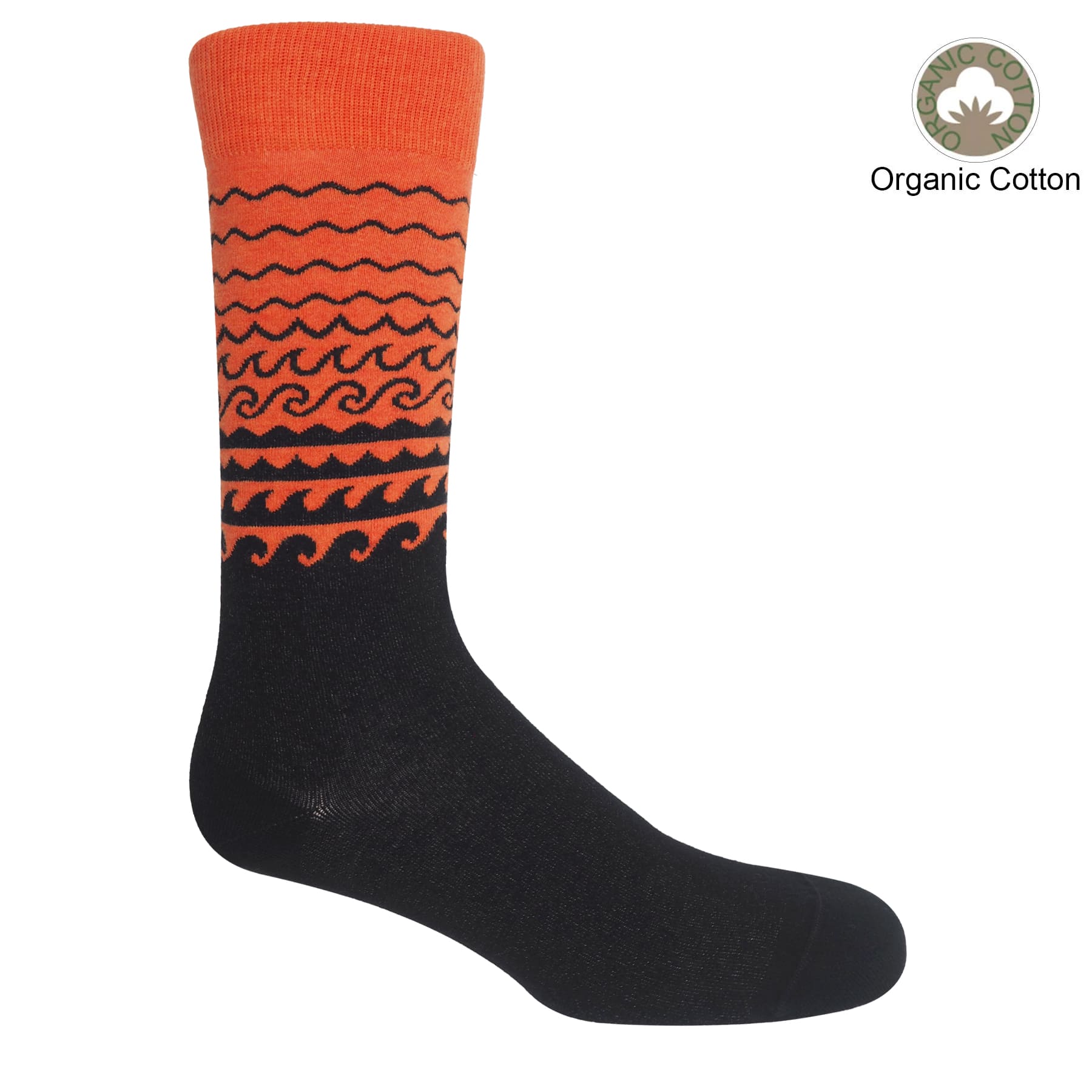 Wave Men's Socks - Orange by Peper Harow