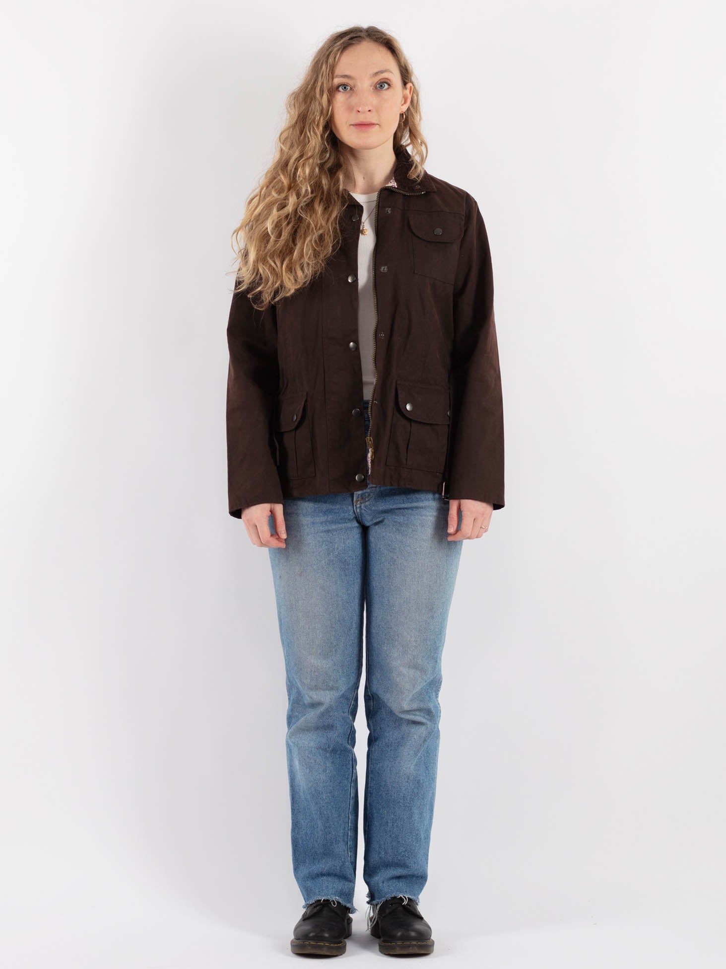 Vintage 90's Women Waxed Canvas Jacket in Brown by Northern Grip
