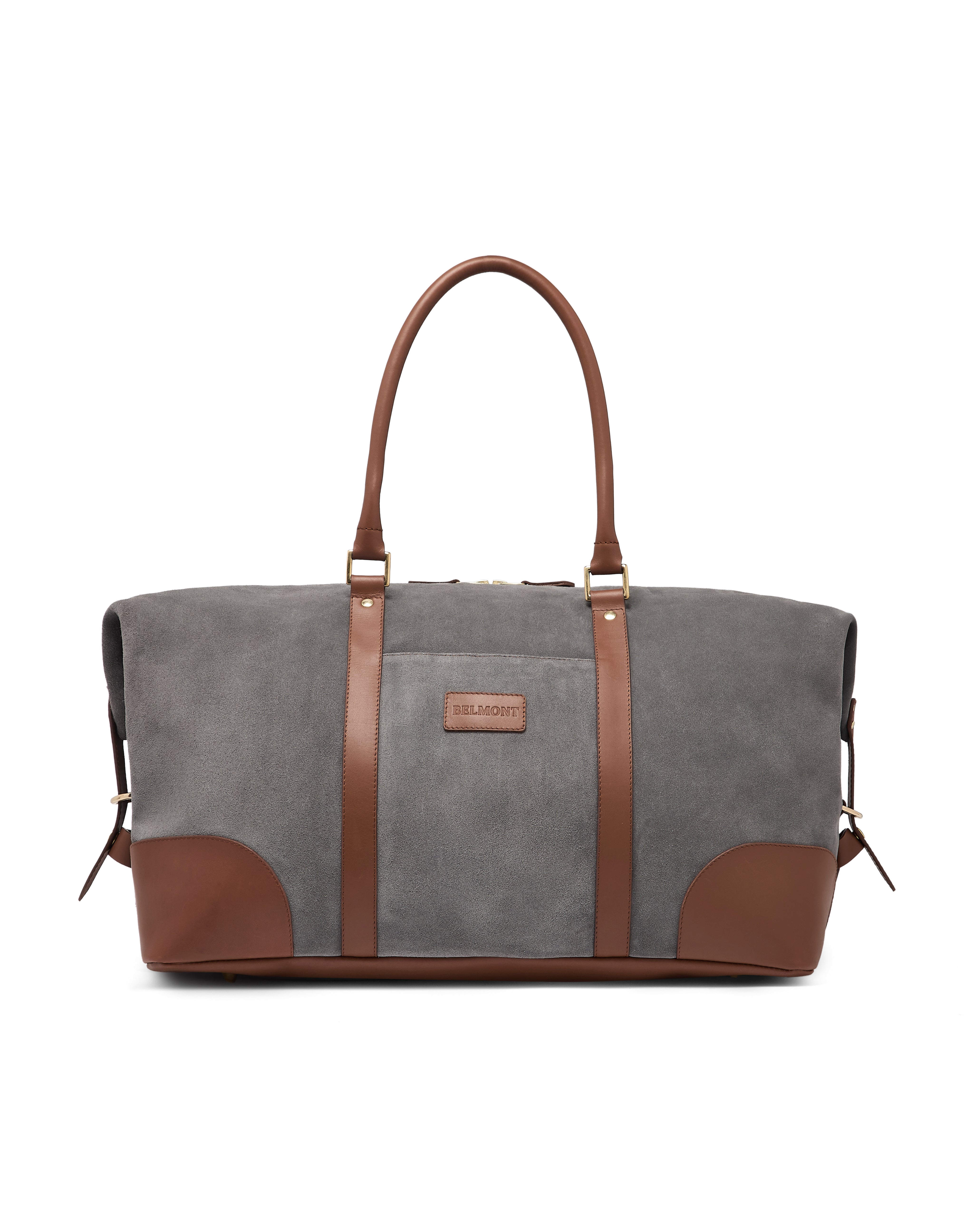 The Raffles Weekender Bag in Grey Suede