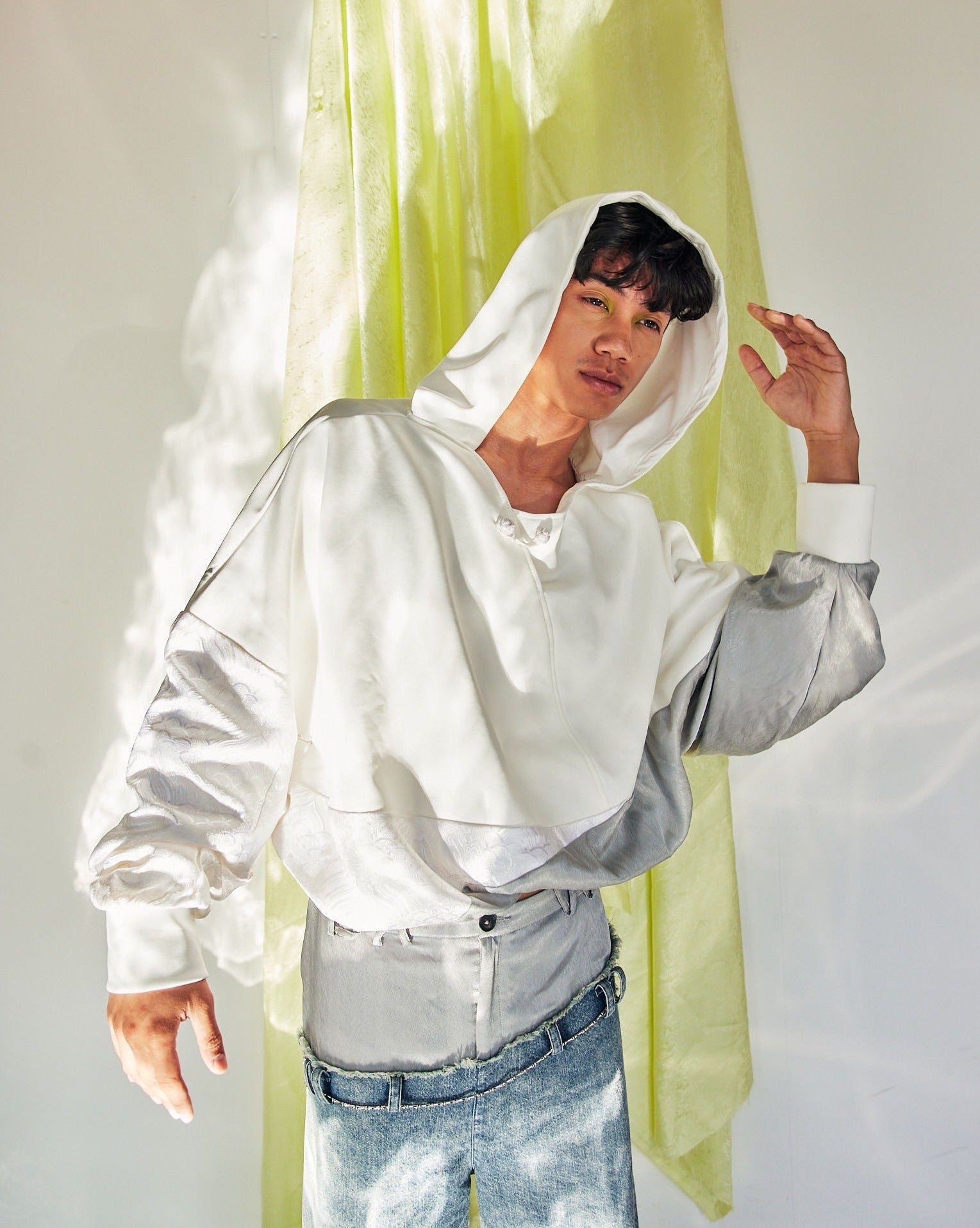 San Patchwork Hoodie by DAWANG