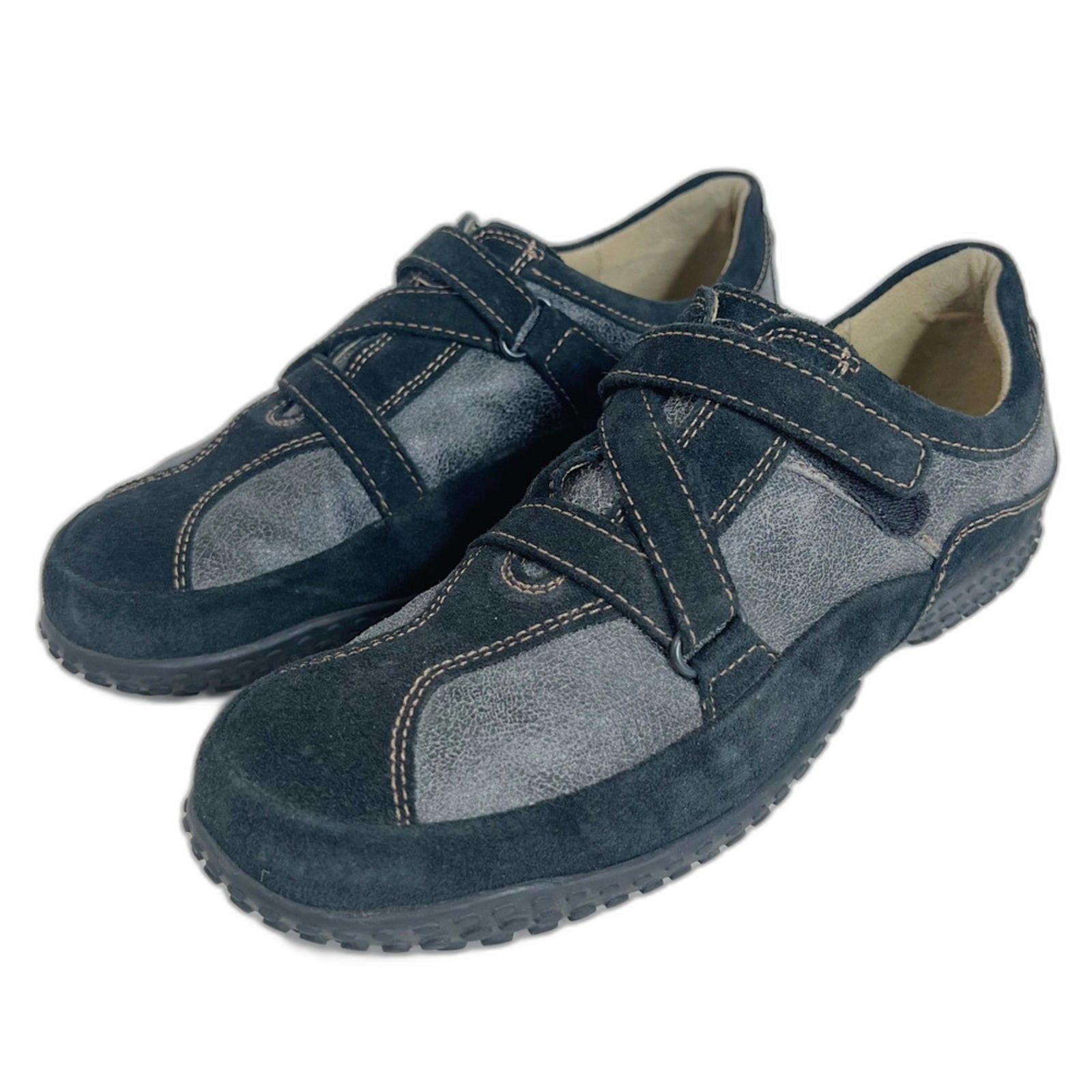 Wolky Crossfeet 1955 Sneakers Comfort Shoes Grey Black Leather Size 42 by Hot Girl Secondhand