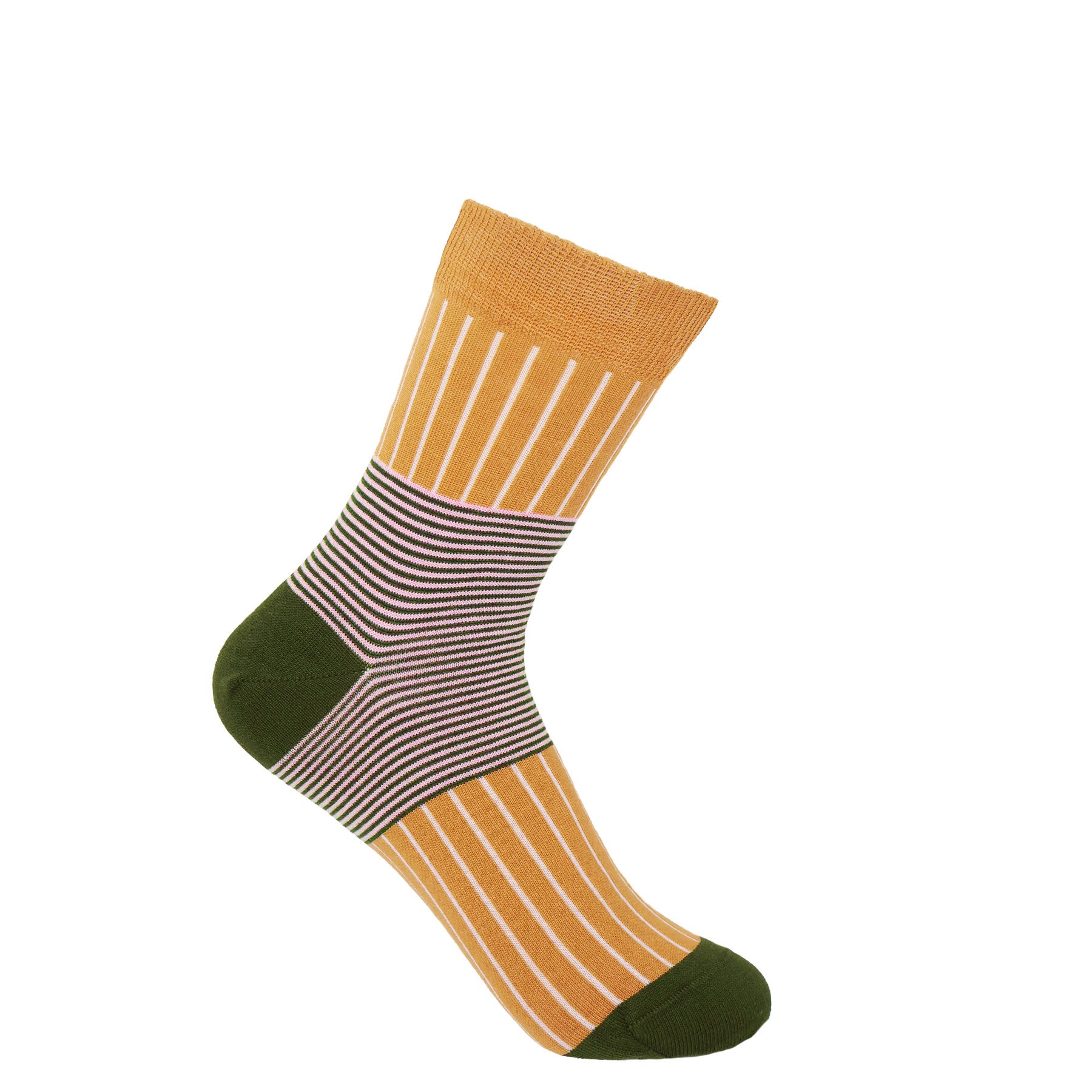 Oxford Stripe Women's Socks - Mustard by Peper Harow
