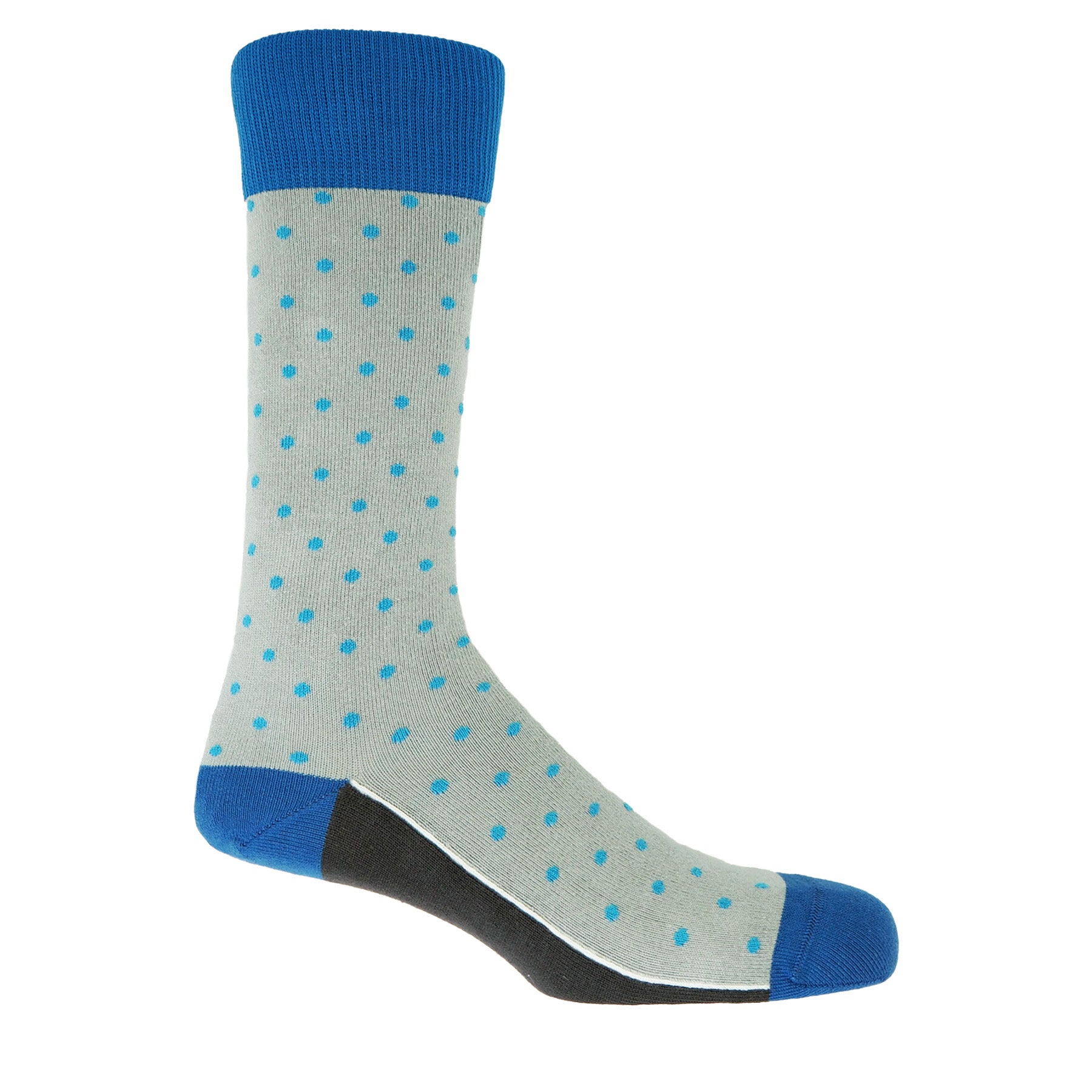 Pin Polka Men's Socks - Grey by Peper Harow