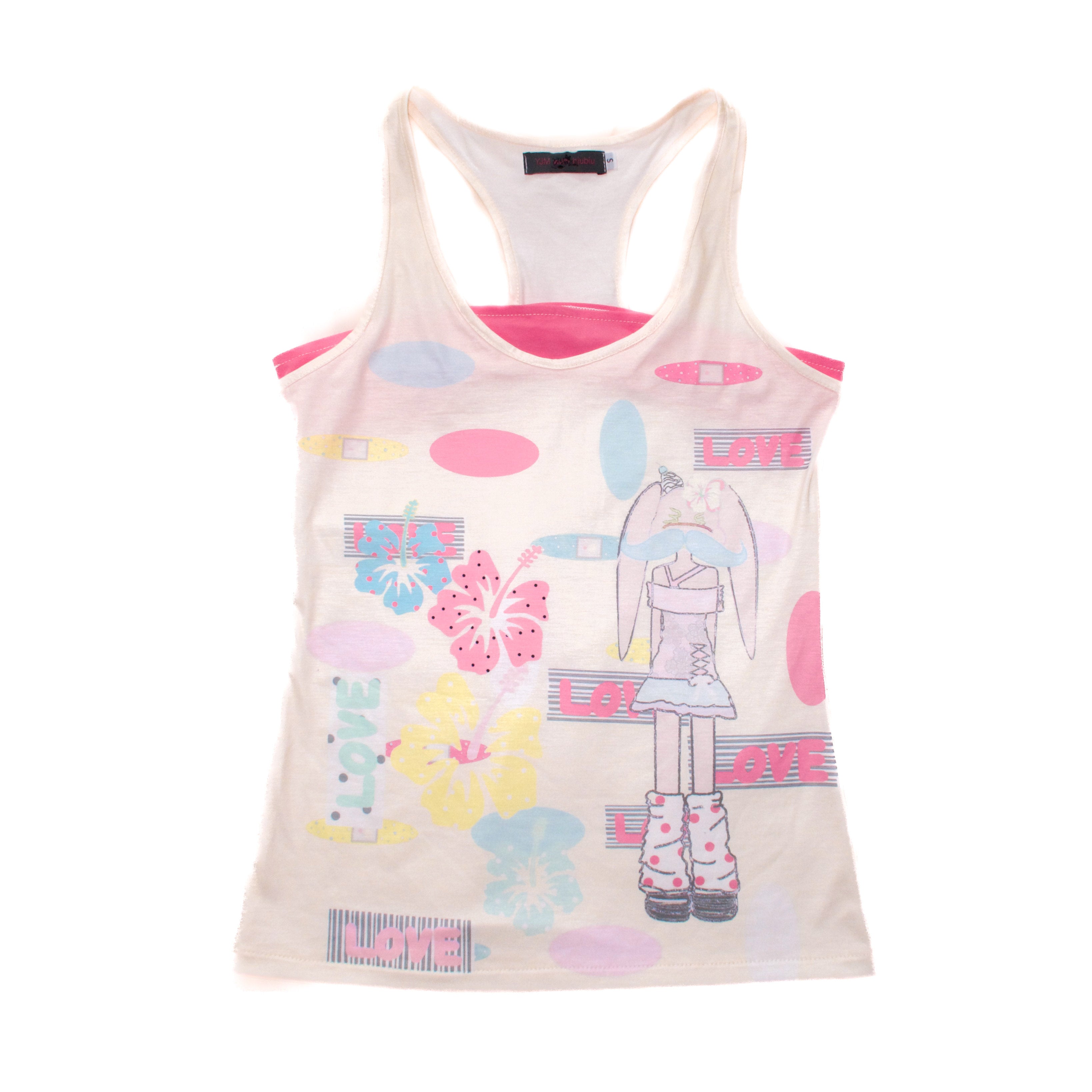 Vintage Y2K Layered Tank Top - YJM with biubiu by Land Decora