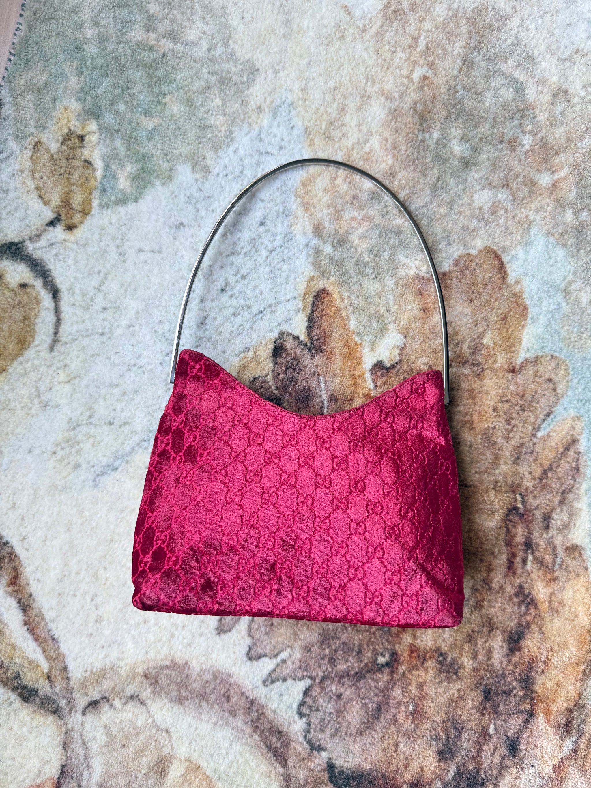 Gucci Vintage Velvet Bucket Tote by The Vintage New Yorker