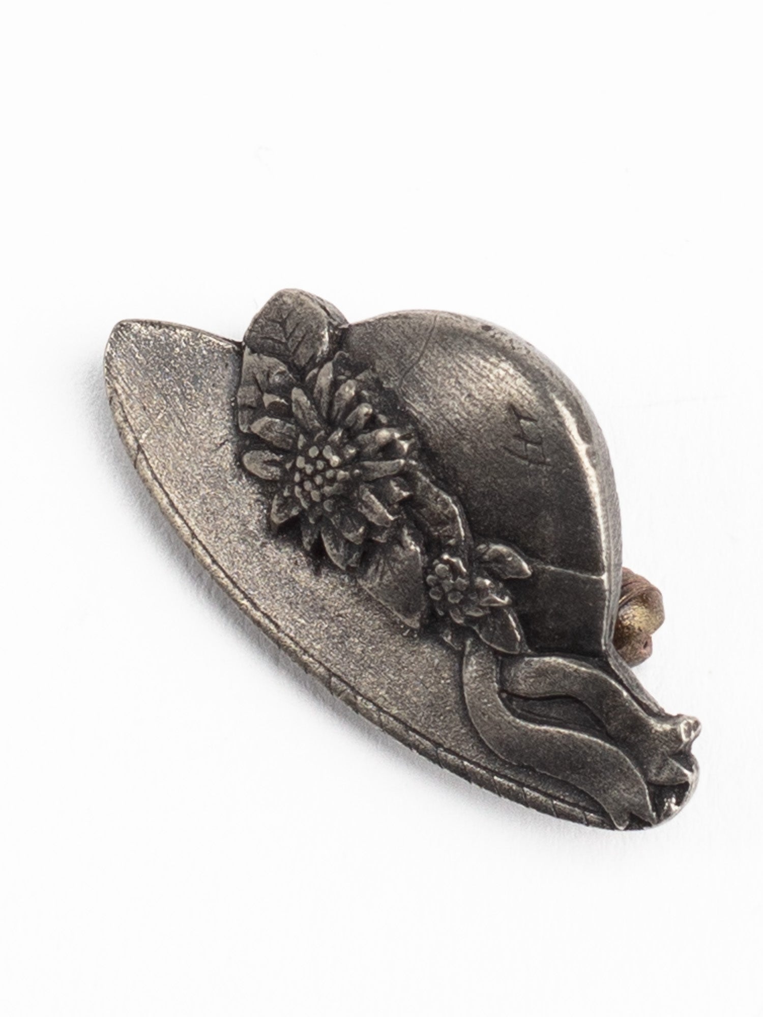 Limited Edition 2005 Birds & Blooms Hat Brooch – Antique Silver-Tone Collectible Pin by Northern Grip