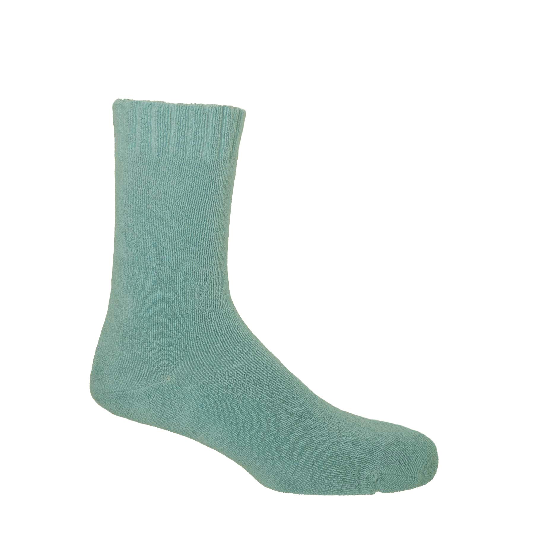 Ribbed Cuff Men's Bed Socks - Blue by Peper Harow