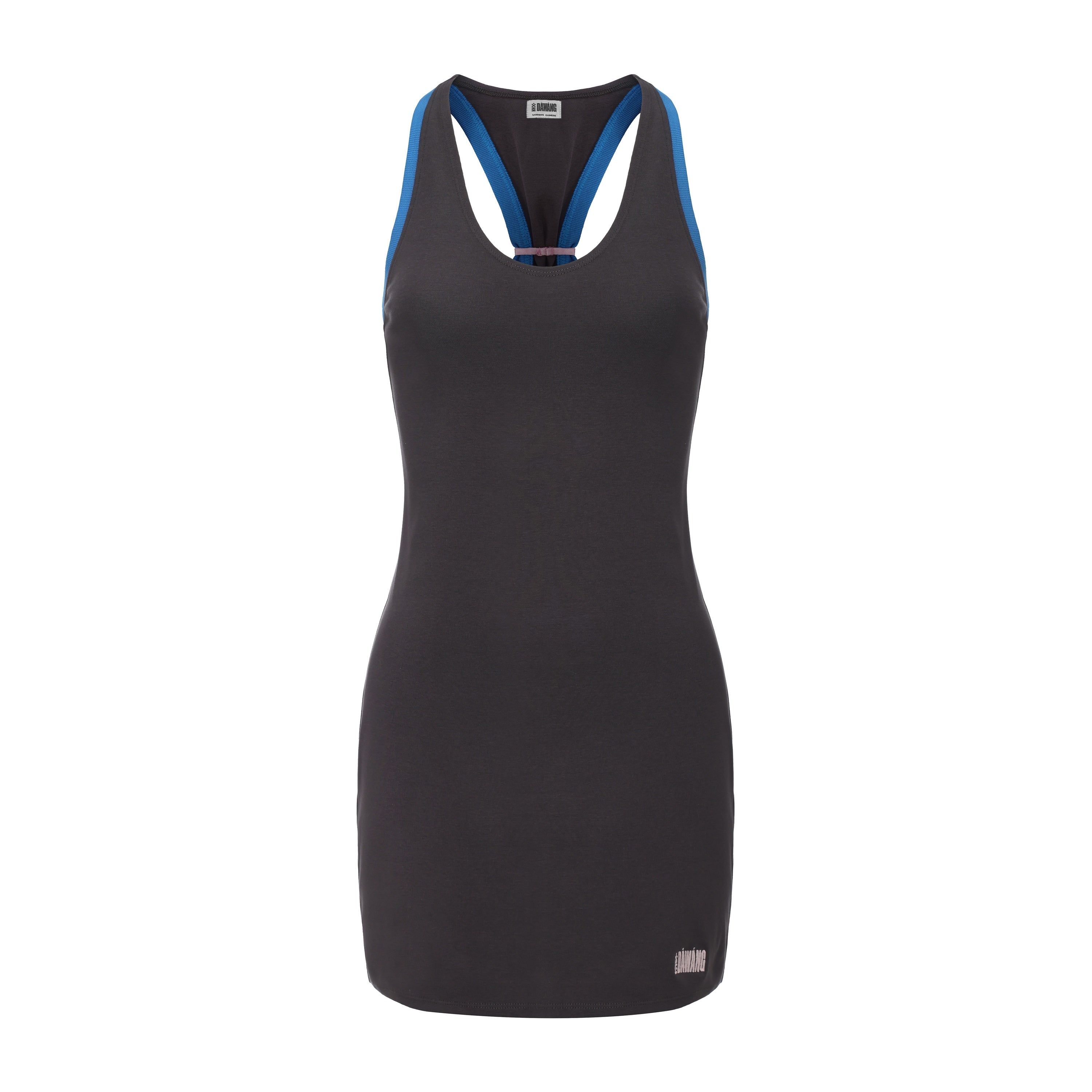 Dao Sleeveless Mini Tank Dress Grey by DAWANG