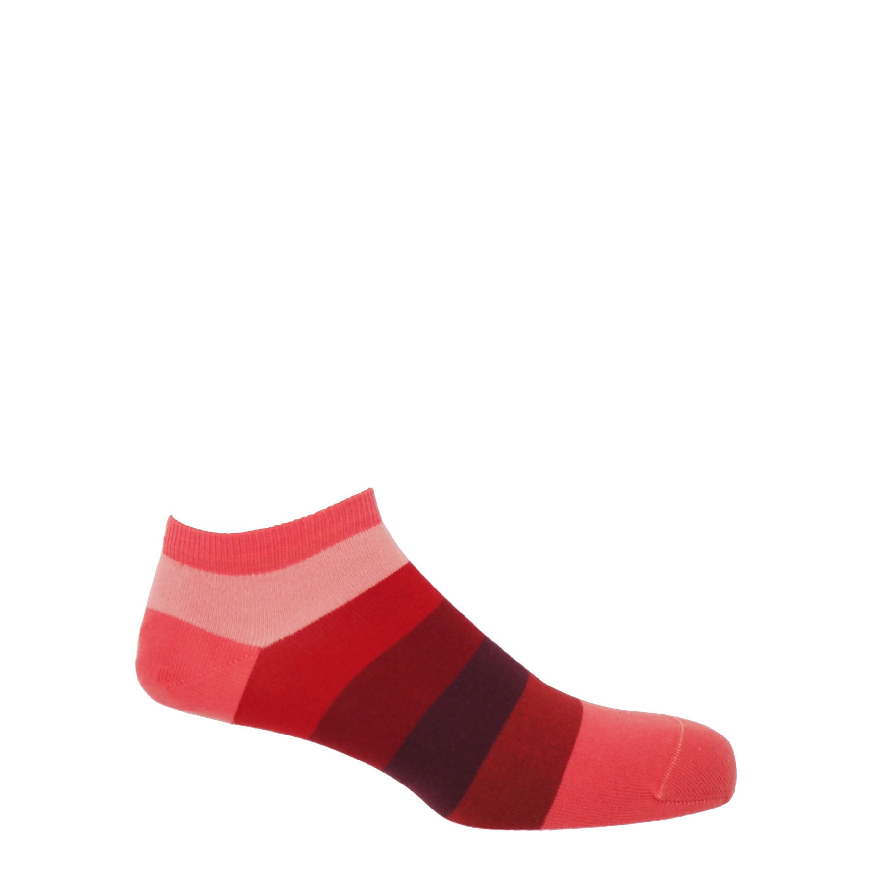 Block Stripe Men's Trainer Socks - Fire by Peper Harow