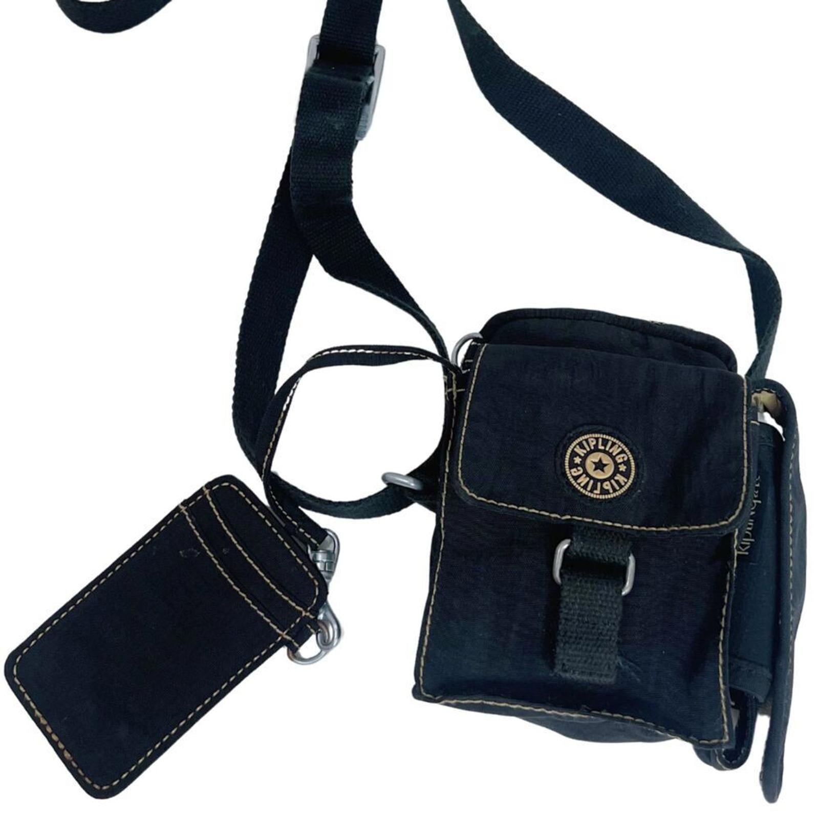 y2k Kipling Black Nylon Mini Bag Crossbody Streetwear by Hot Girl Secondhand