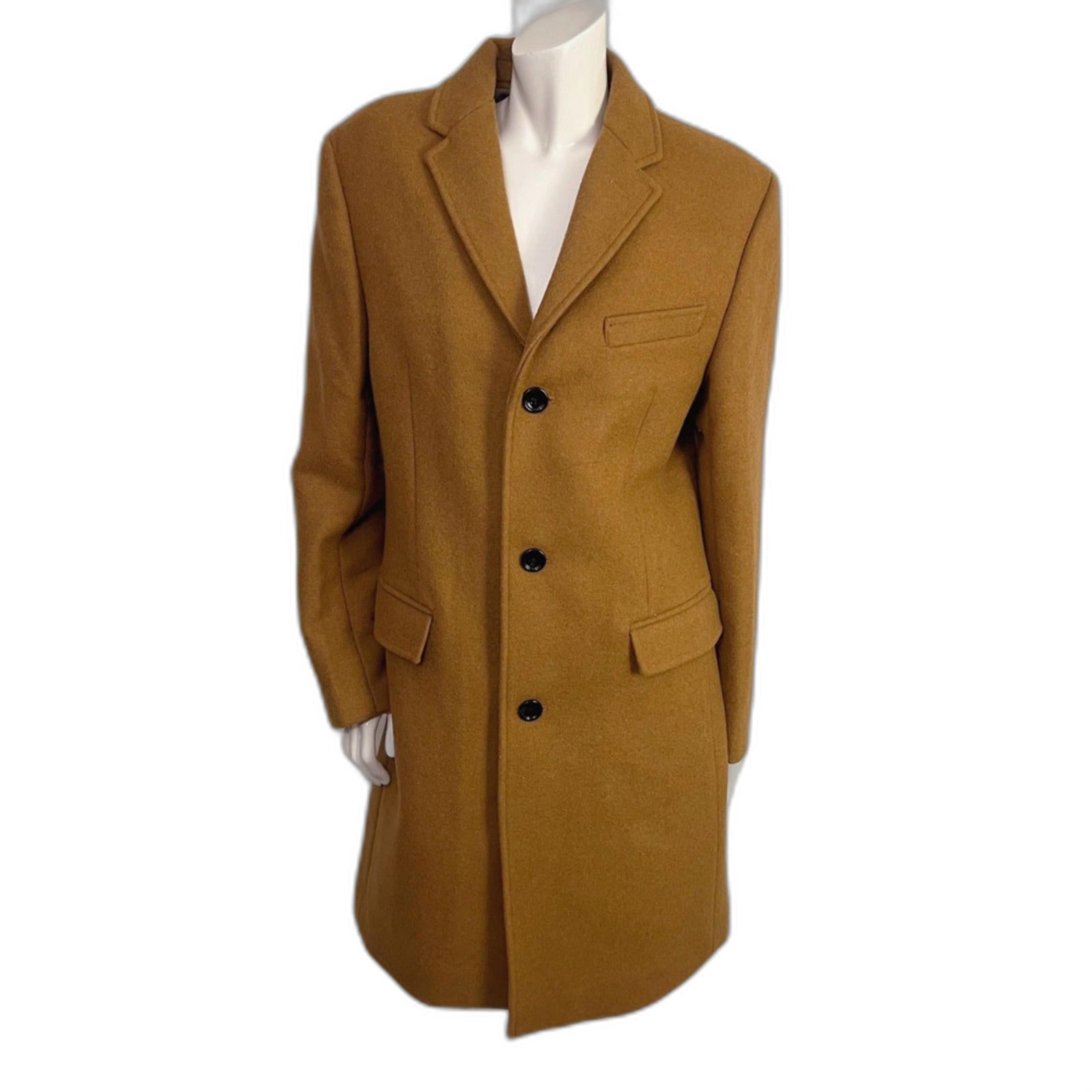 J. Crew Men's Thompson Wool Blend Top Coat in Camel Size 38 by Hot Girl Secondhand