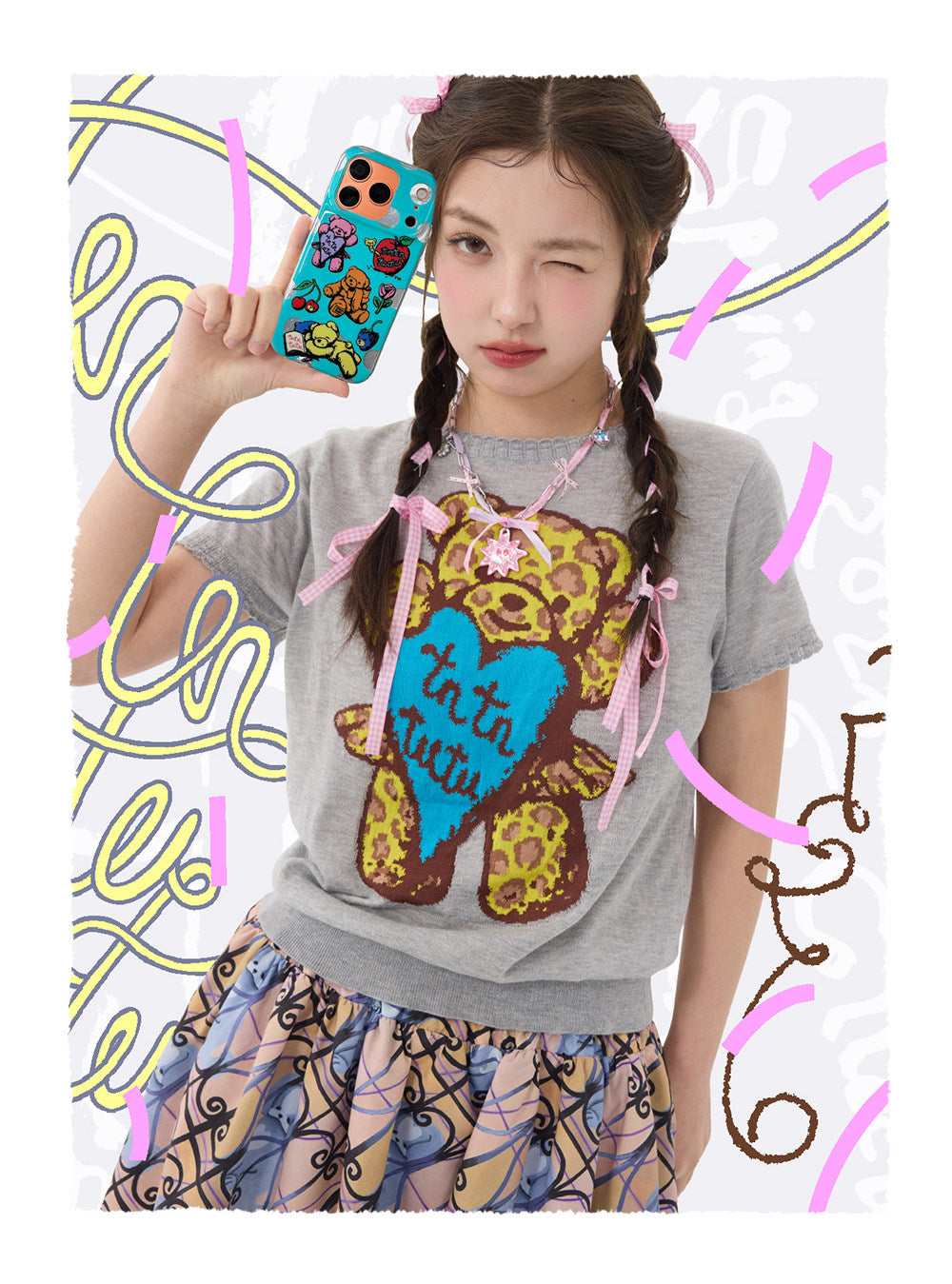 Kawaii Bear Knit Tee - tntntutu by Land Decora