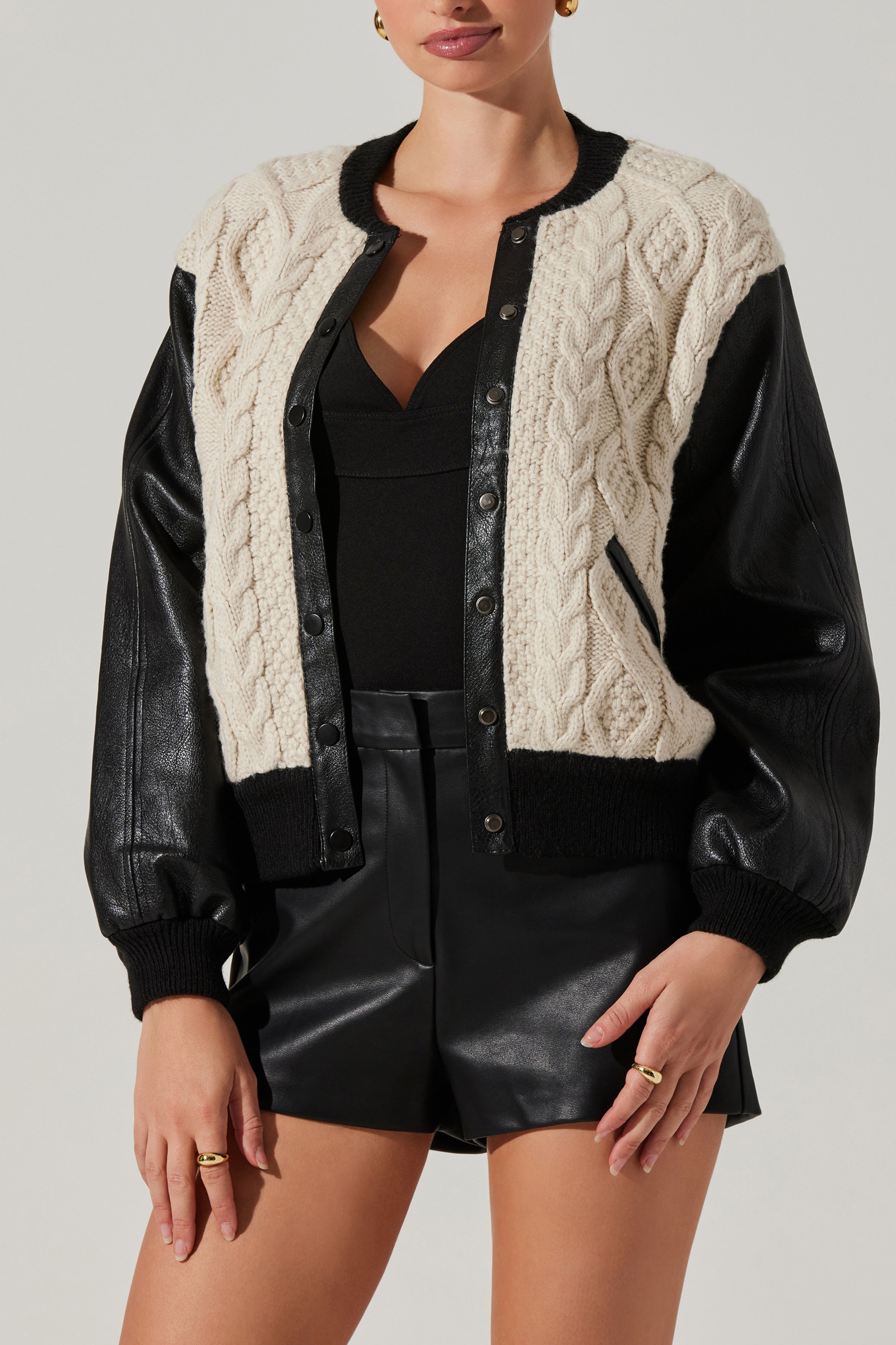 Fionn Contrast Bomber Jacket by Sierra Deene
