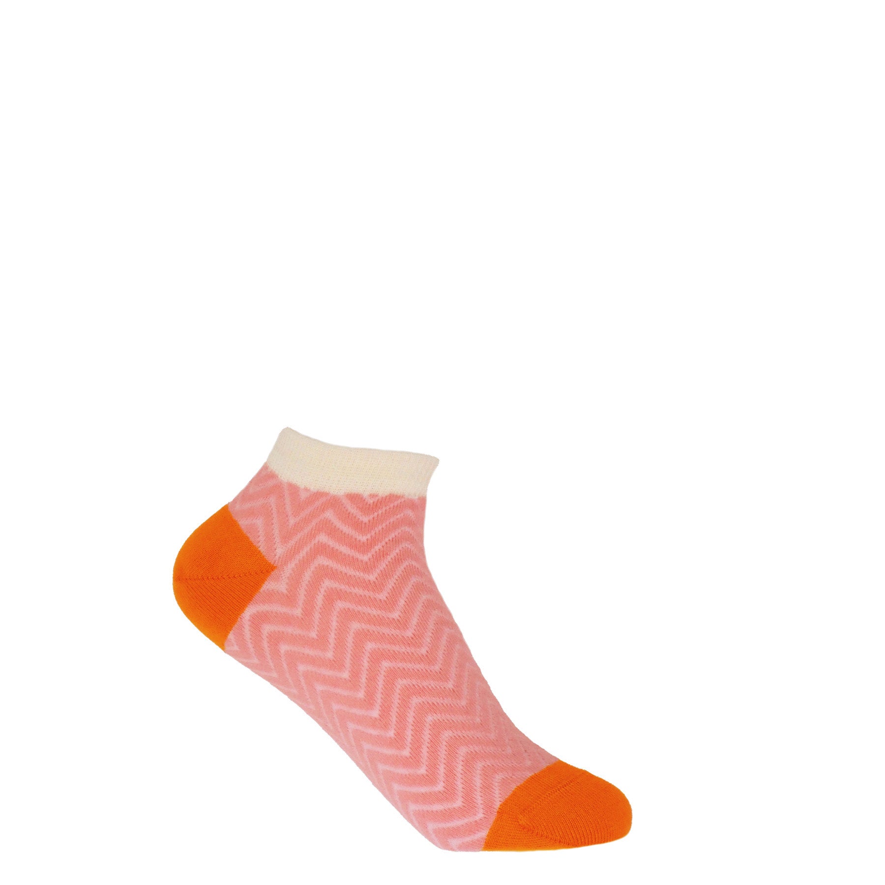 Zigzag Women's Trainer Socks - Pink by Peper Harow