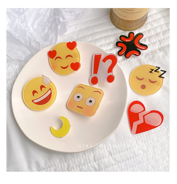 Emoji Acrylic Hair Clip - Kawaii Decora Kei Accessory - rovedcity by Land Decora