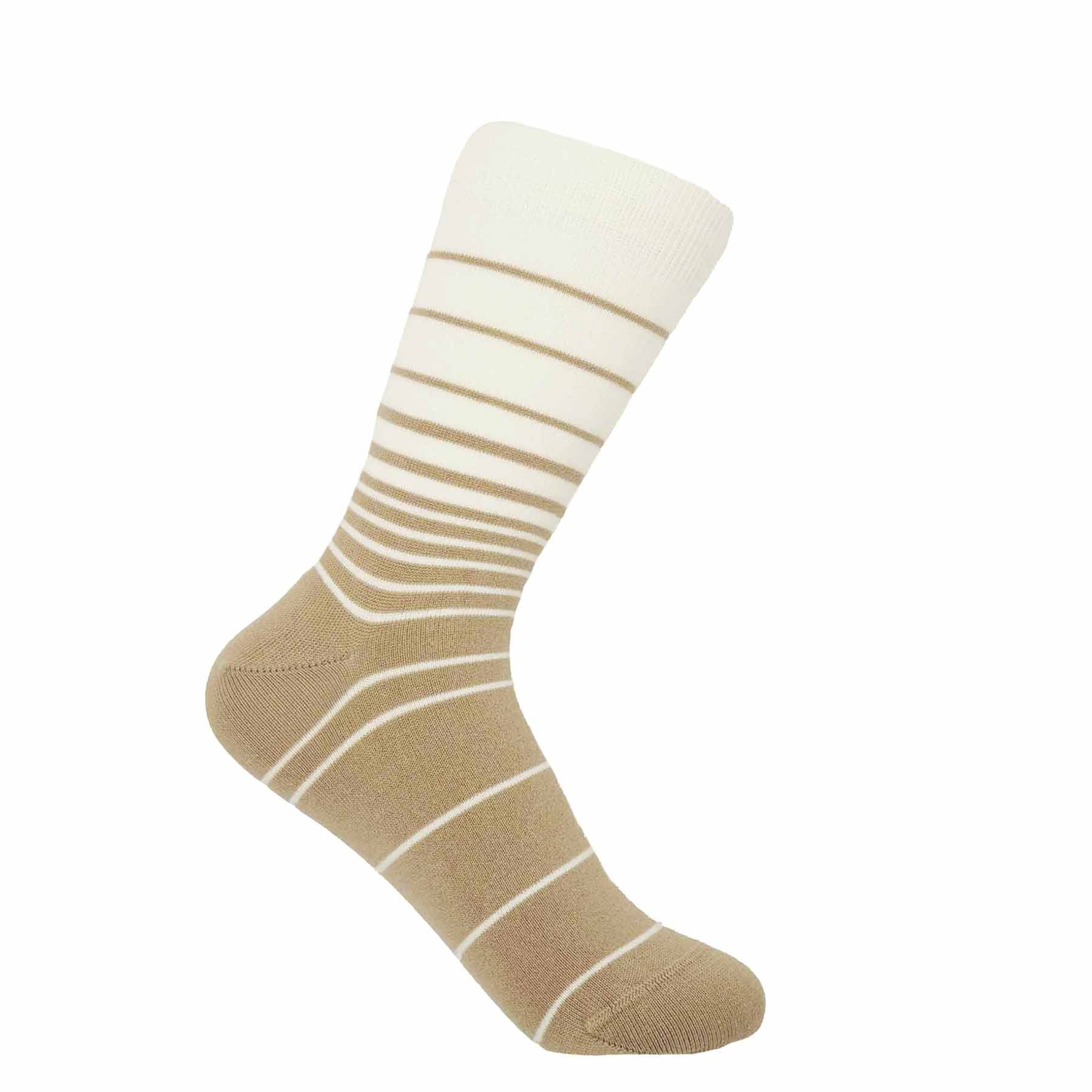Retro Stripe Women's Socks - Beige by Peper Harow
