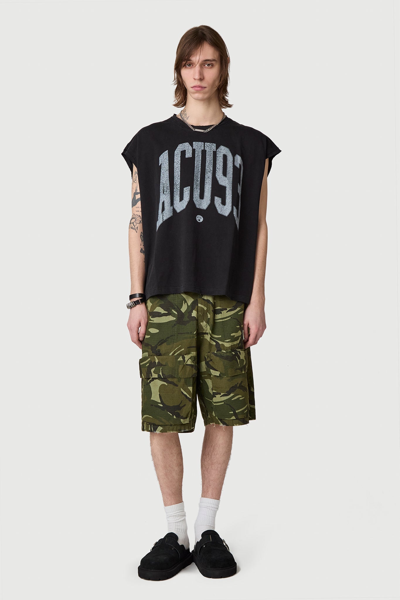 METAL CARGO SHORTS CAMOUFLAGE by Acupuncture1993