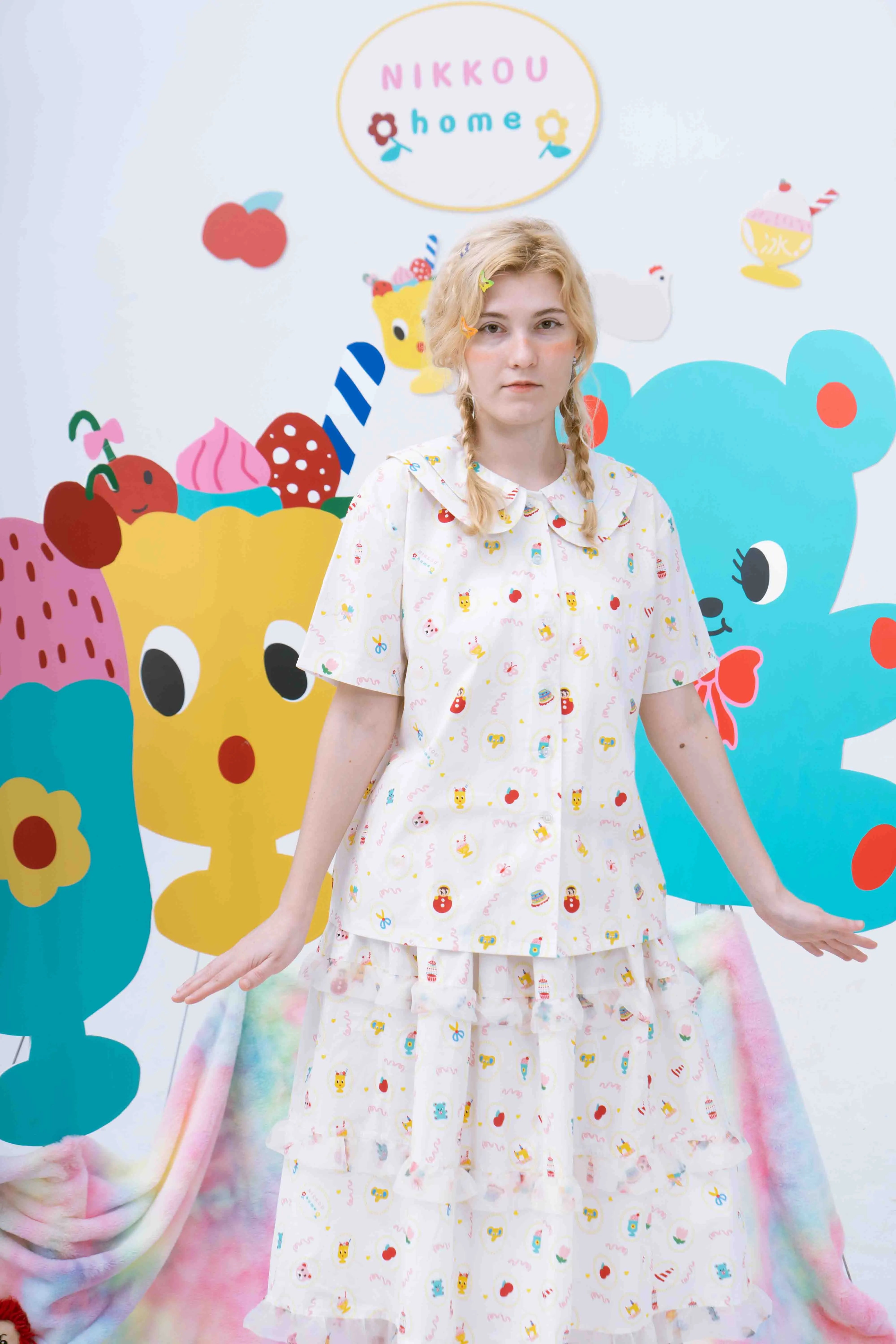 Harajuku Blouse Short Sleeve Blouse Decora Fashion Blouse | Nikkou Home by Land Decora