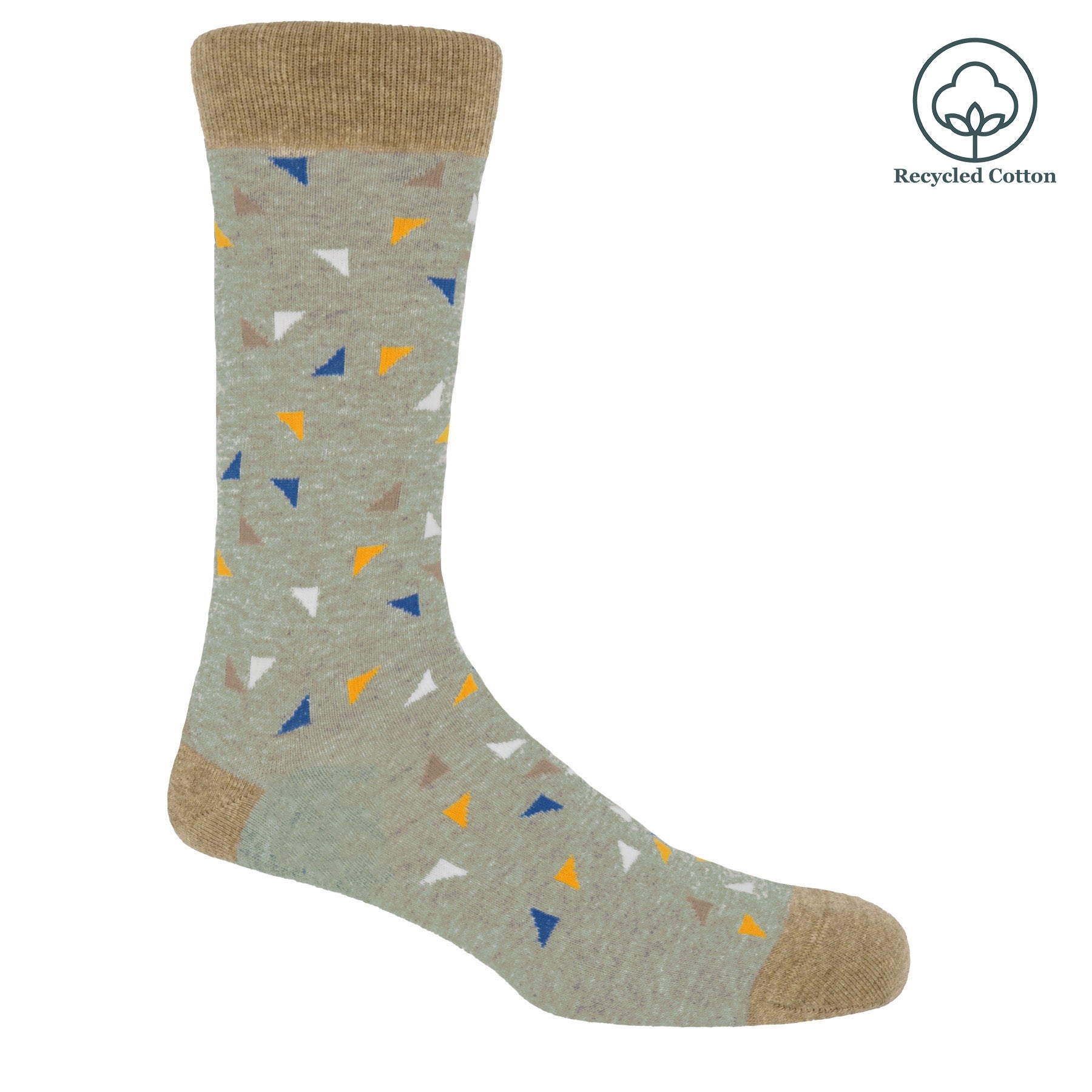 Trilateral Men's Socks - Light Grey by Peper Harow