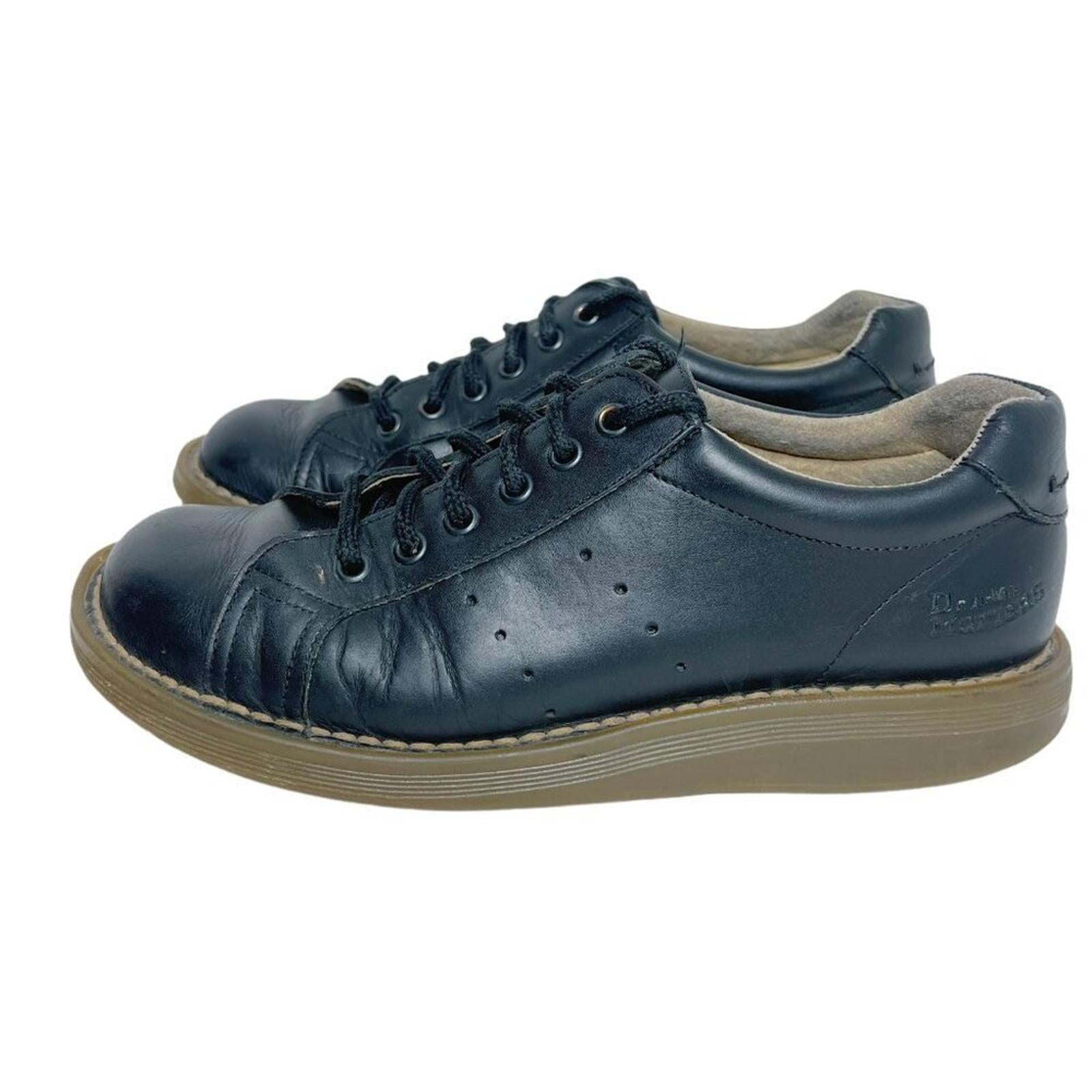 Vintage Dr. Martens Airwair Black Leather Bowler Shoe Sneaker Men's Si by Hot Girl Secondhand