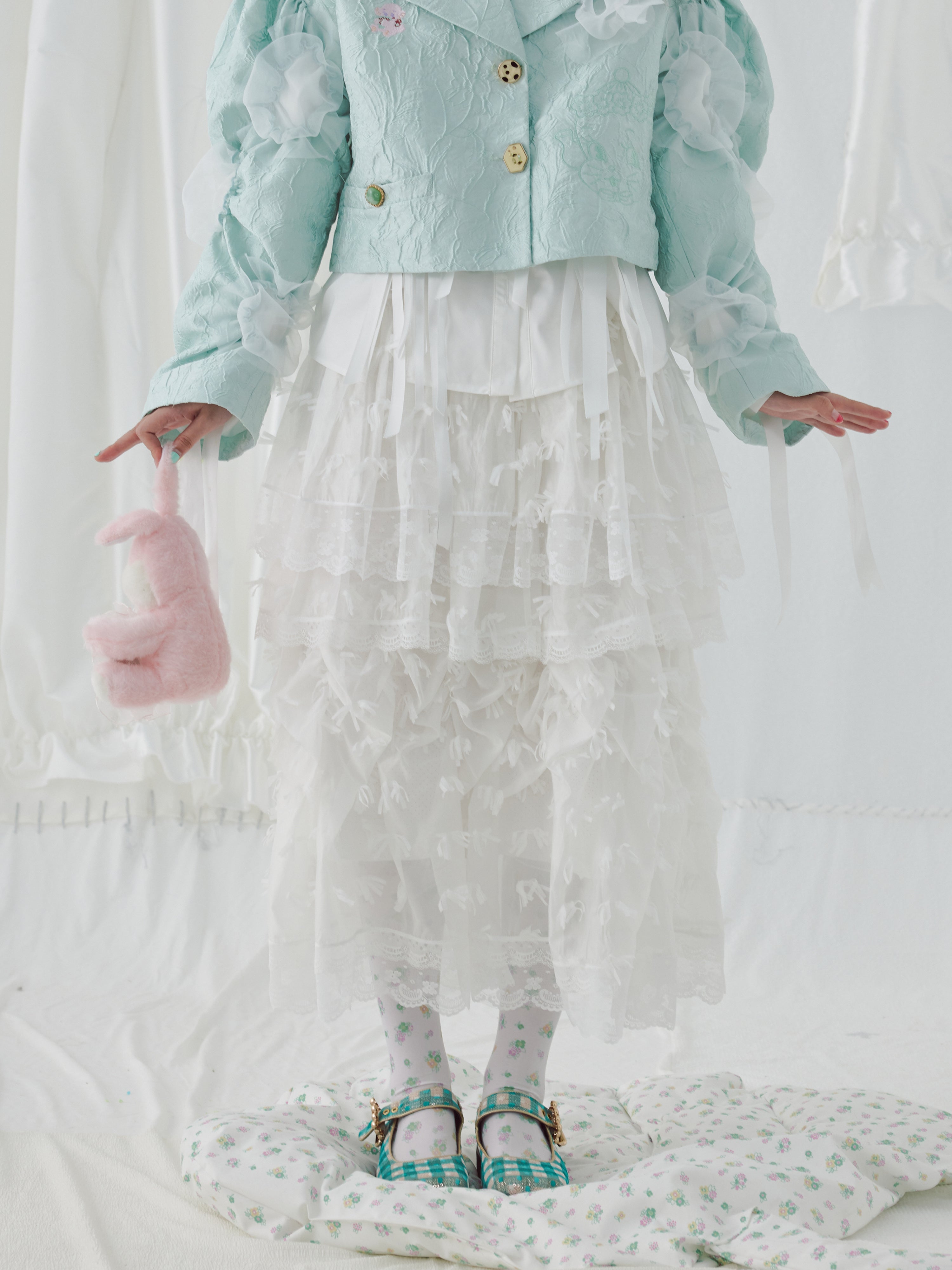 Harajuku Skirt Organza Fluffy Double-Layered Cake Skirt - HELPHELP by Land Decora