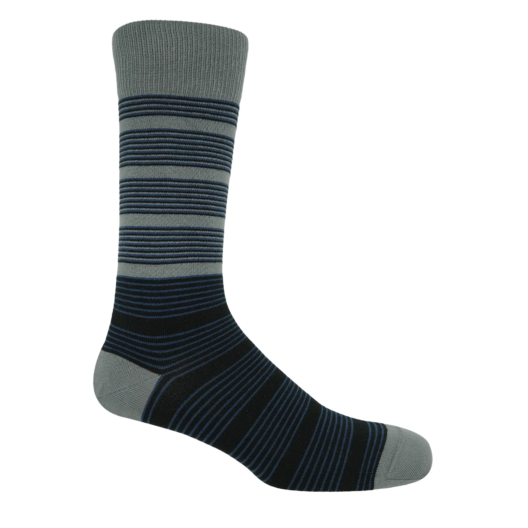 Twin Stripe Men's Socks - Grey by Peper Harow