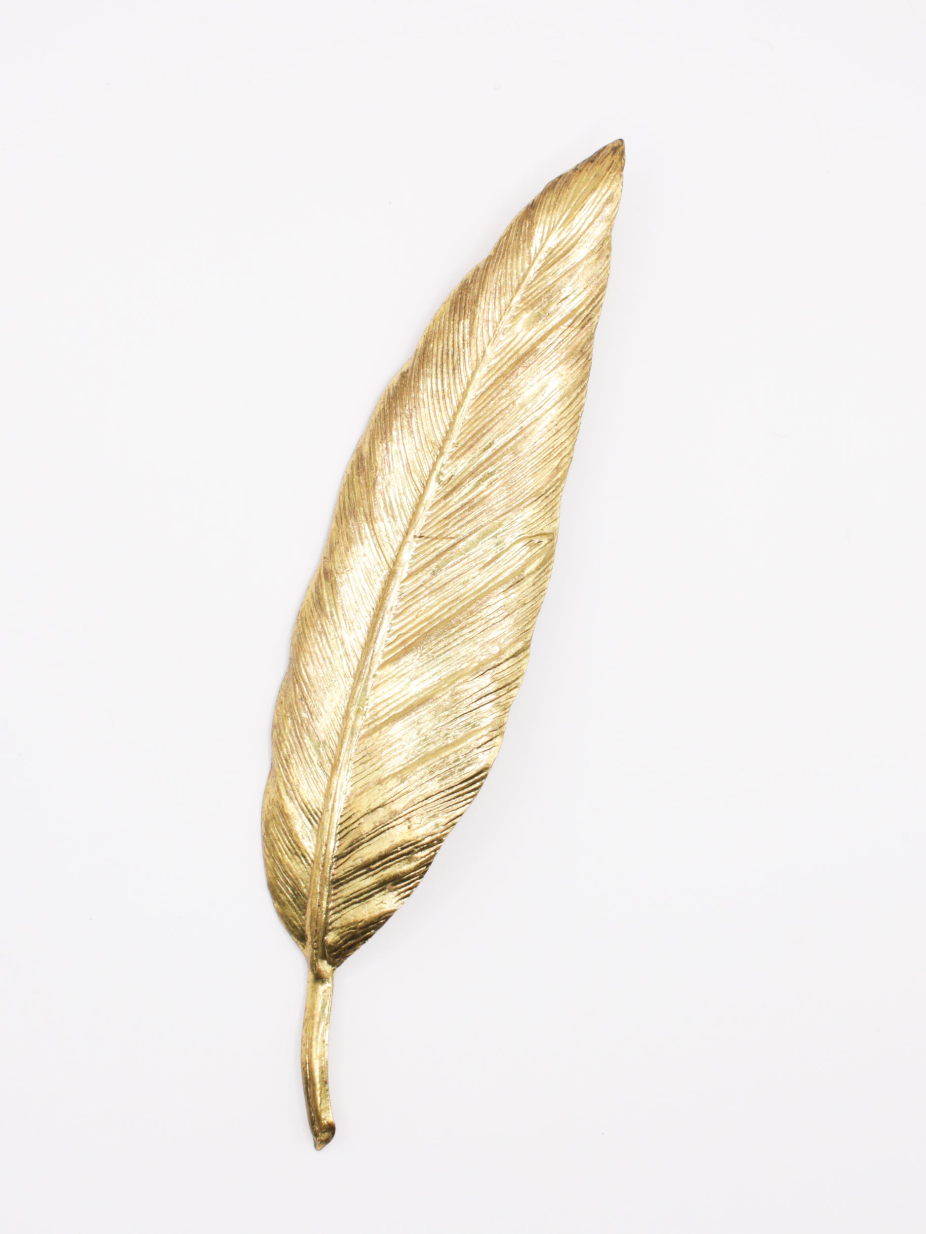 Vintage 60's Feather Brooch in Gold by Northern Grip