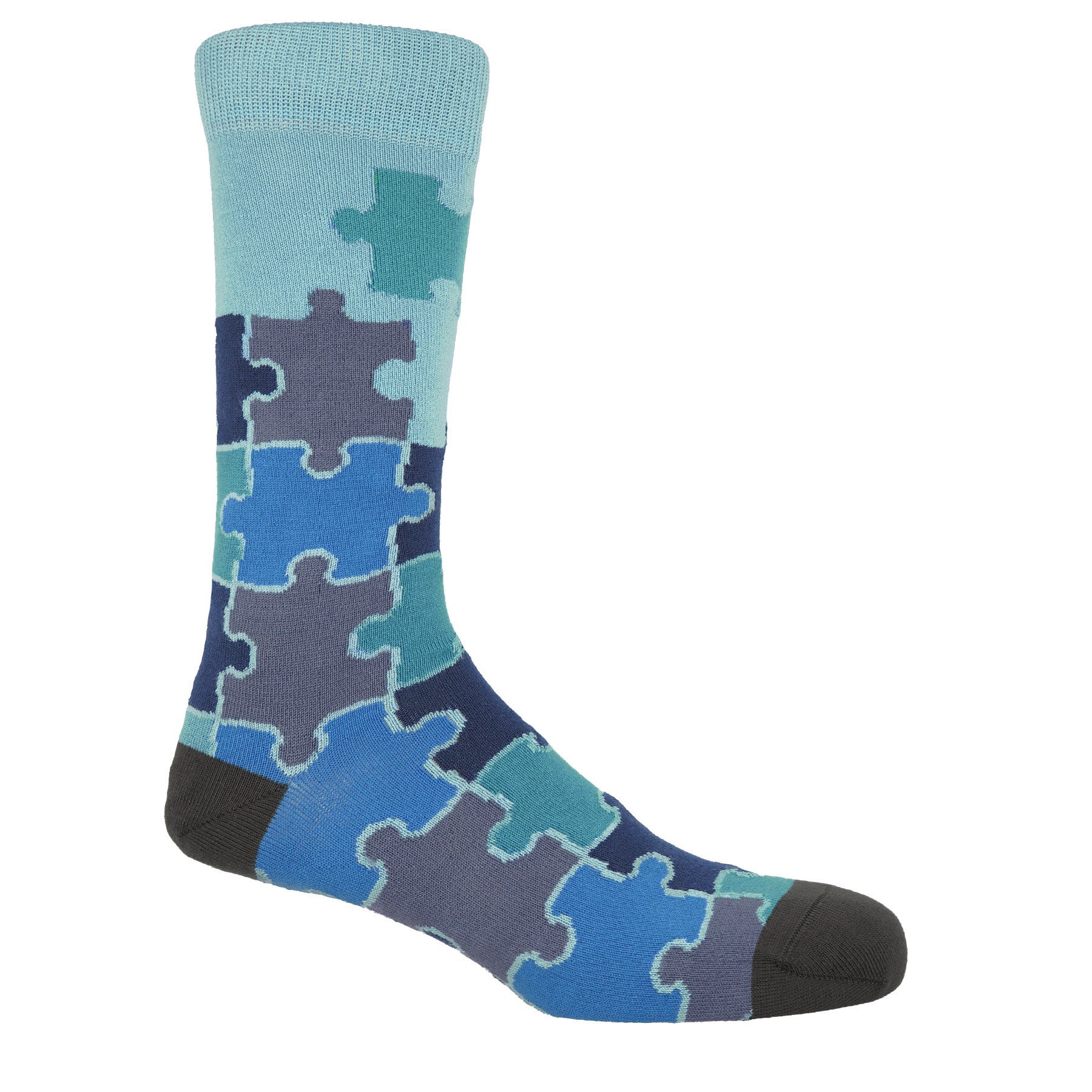 Jigsaw Men's Socks - Blue by Peper Harow