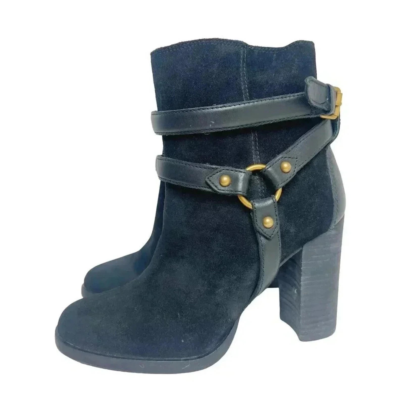 UGG Dandridge Black Suede Harness Boot Women's Size 6 by Hot Girl Secondhand