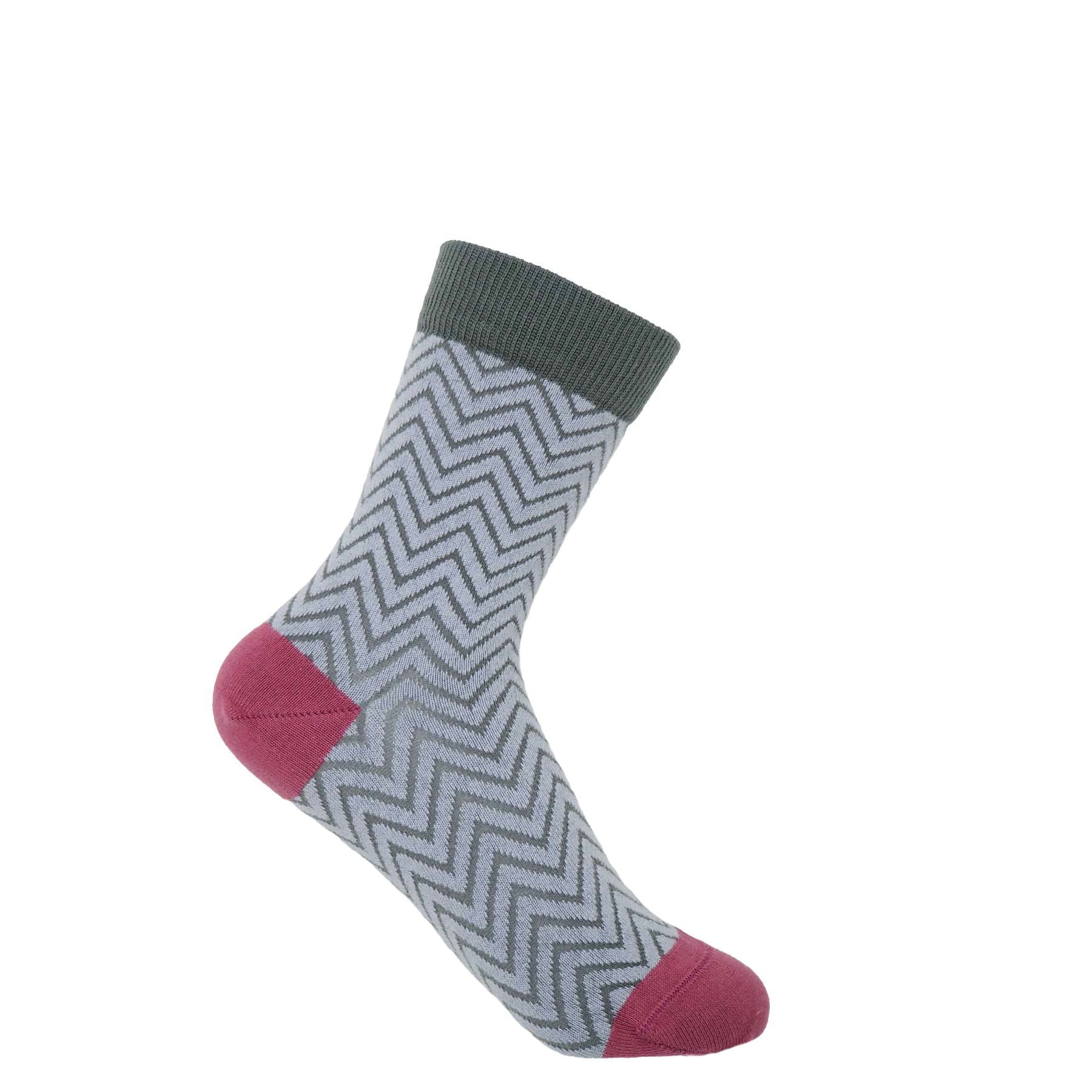 Zigzag Women's Socks - Lavender by Peper Harow