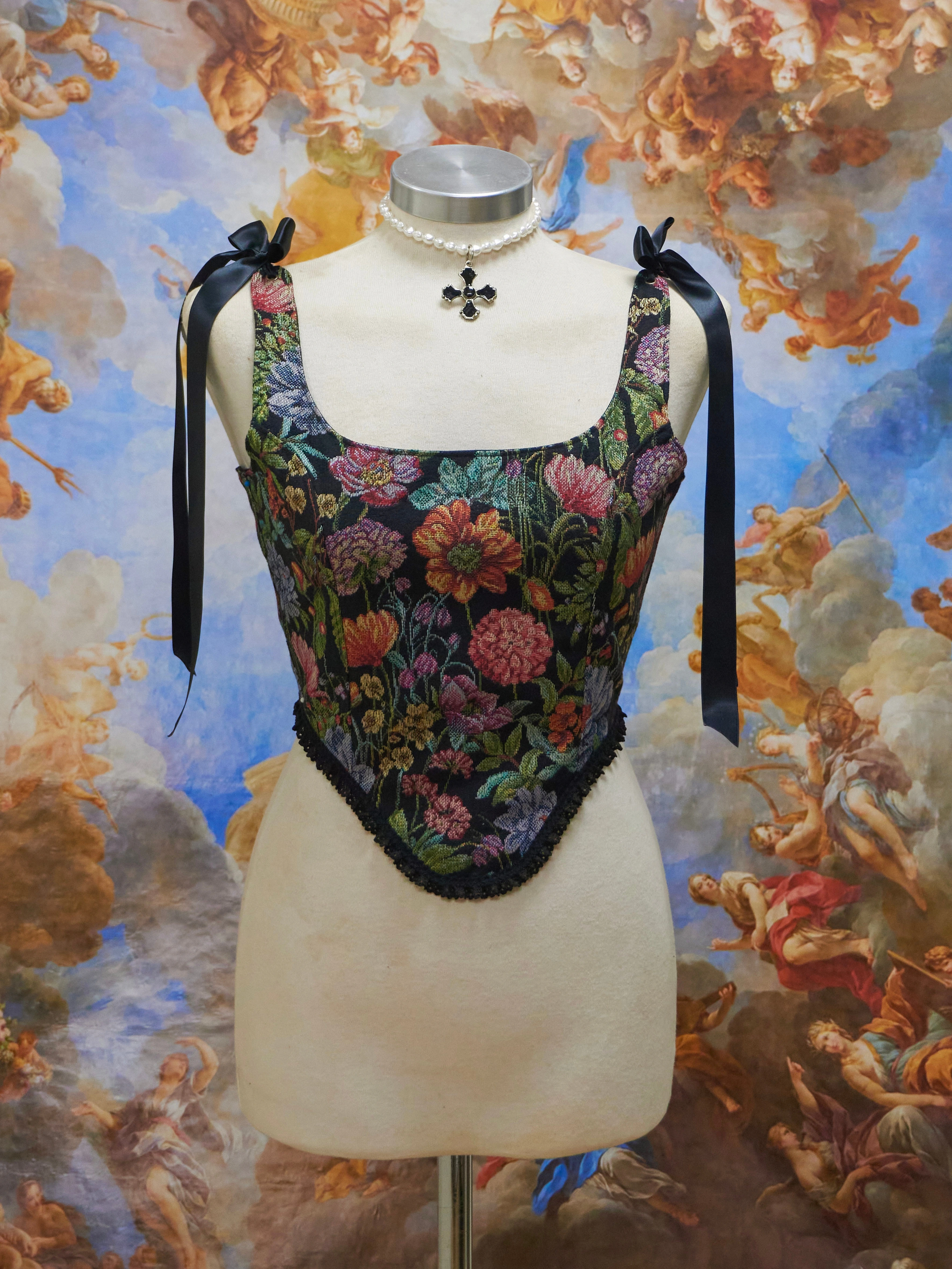 Dark tapestry soft corset by Emjota Studio