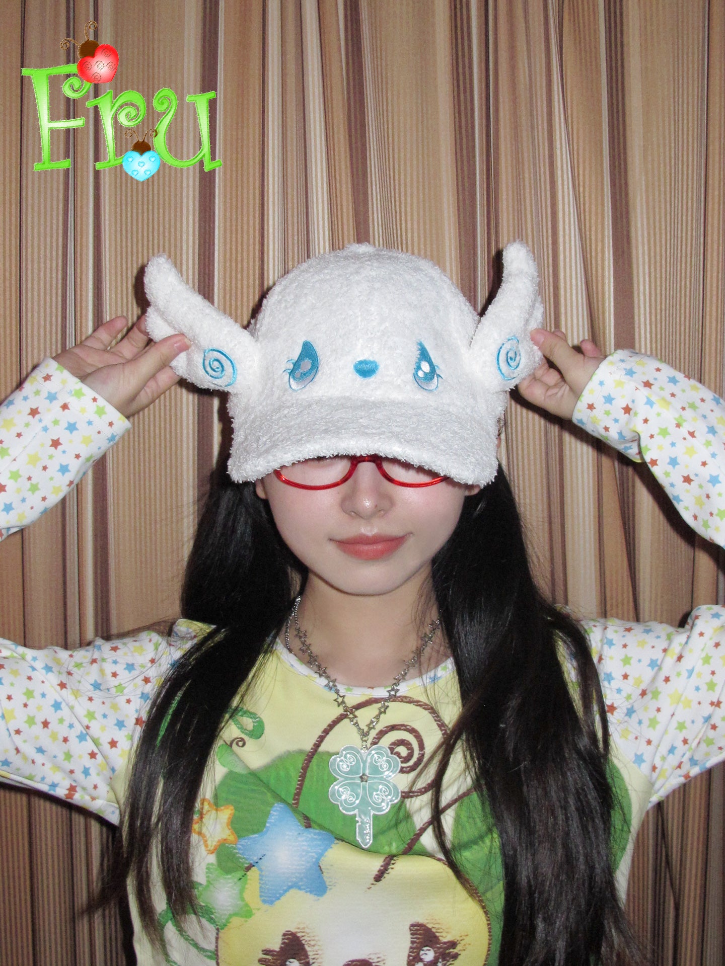 Y2K Baseball Cap White Wing Embroidery Adjustable - FruFru by Land Decora