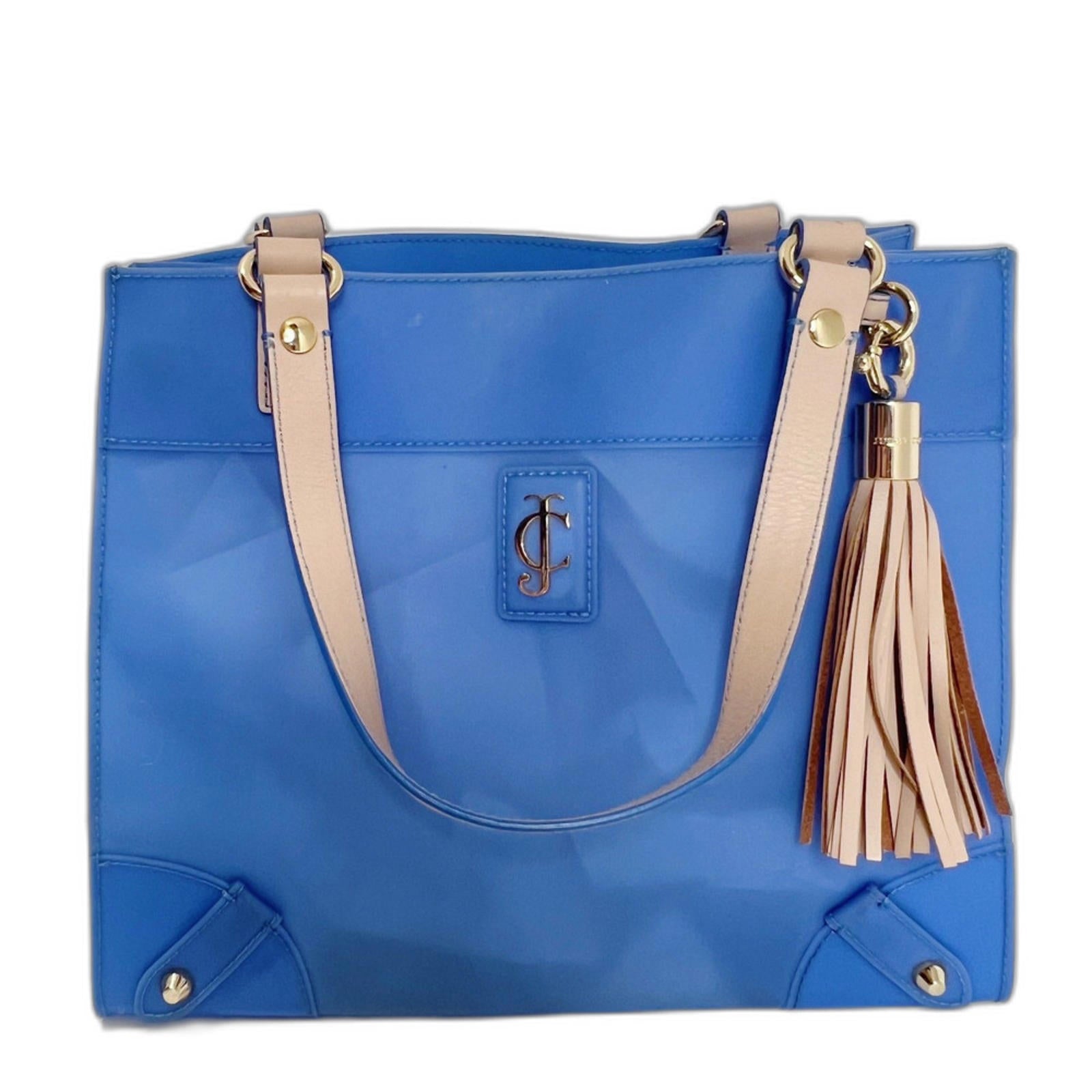 Juicy Couture RARE y2k Vintage Blue Jelly Plastic Tote Bag Shoulder Ba by Hot Girl Secondhand