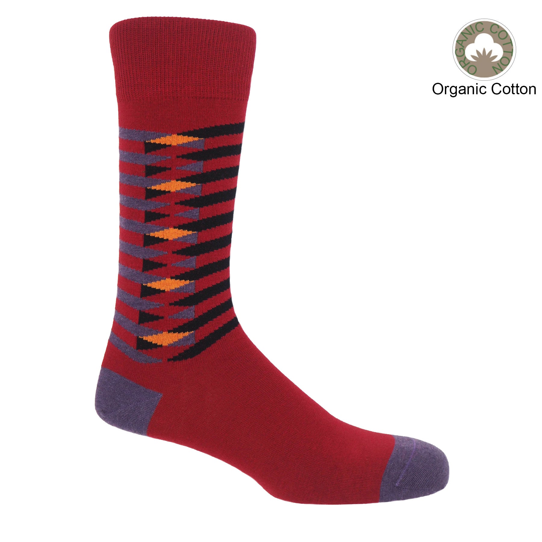 Symmetry Organic Men's Socks - Red by Peper Harow