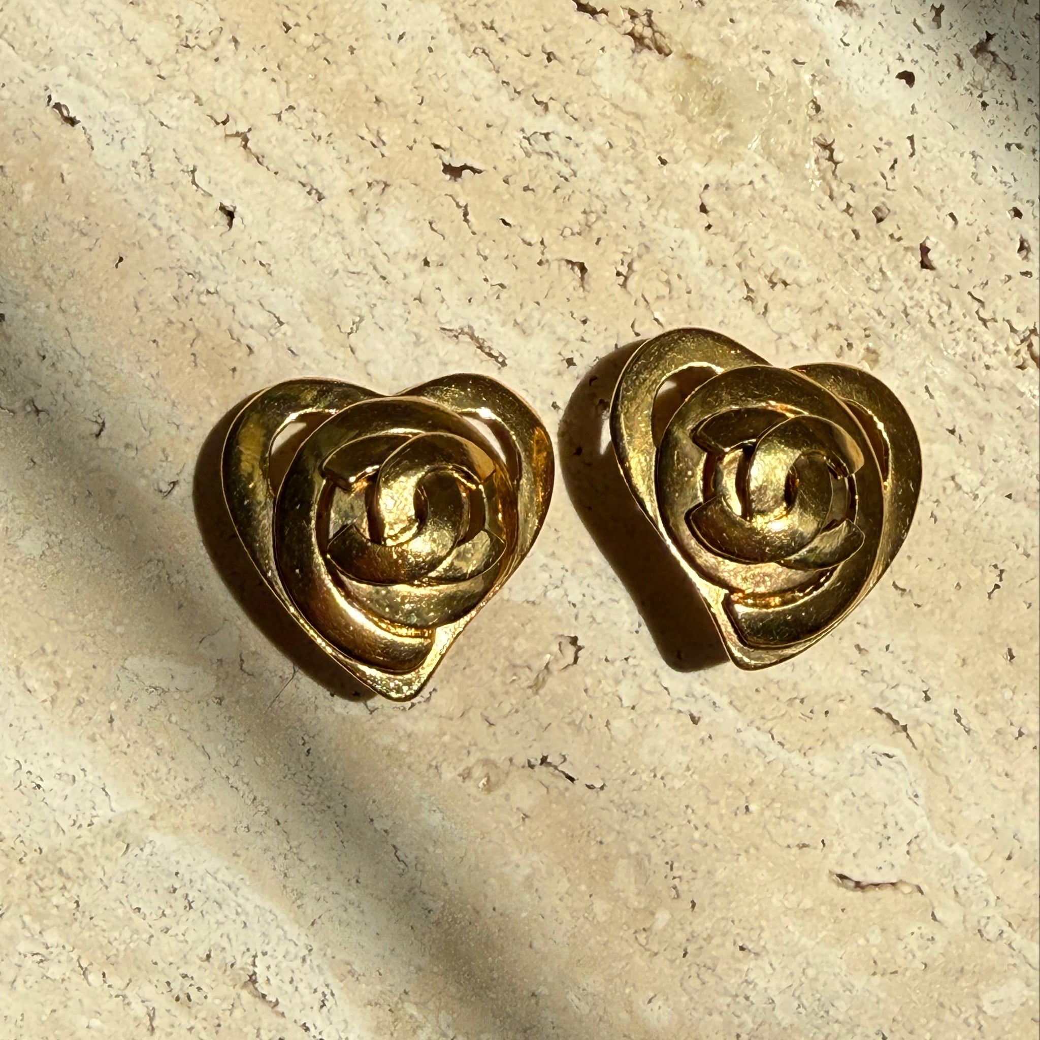 Chanel Vintage Barbie Heart Earrings by The Vintage New Yorker