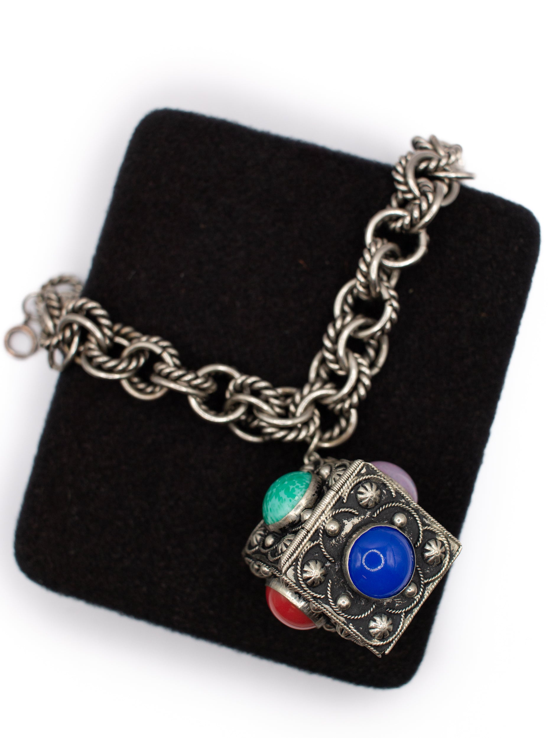Vintage 80's Secret Box Charm Bracelet by Northern Grip