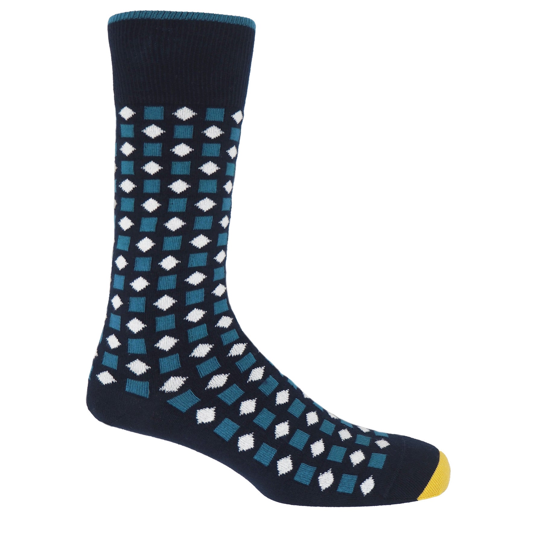 Diamonds Men's Socks - Navy by Peper Harow
