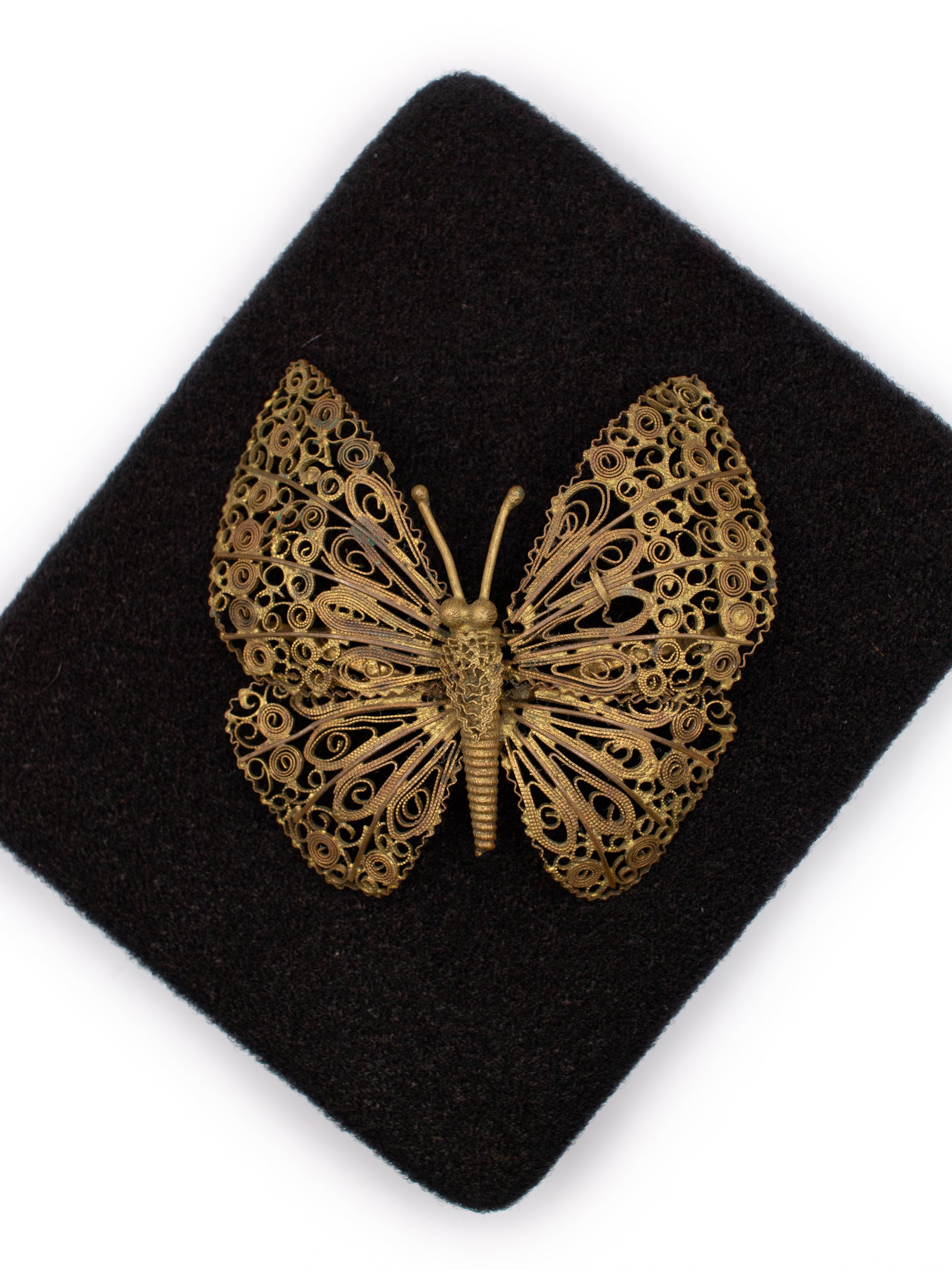 Vintage 50's Butterfly Filigree Brooch by Northern Grip