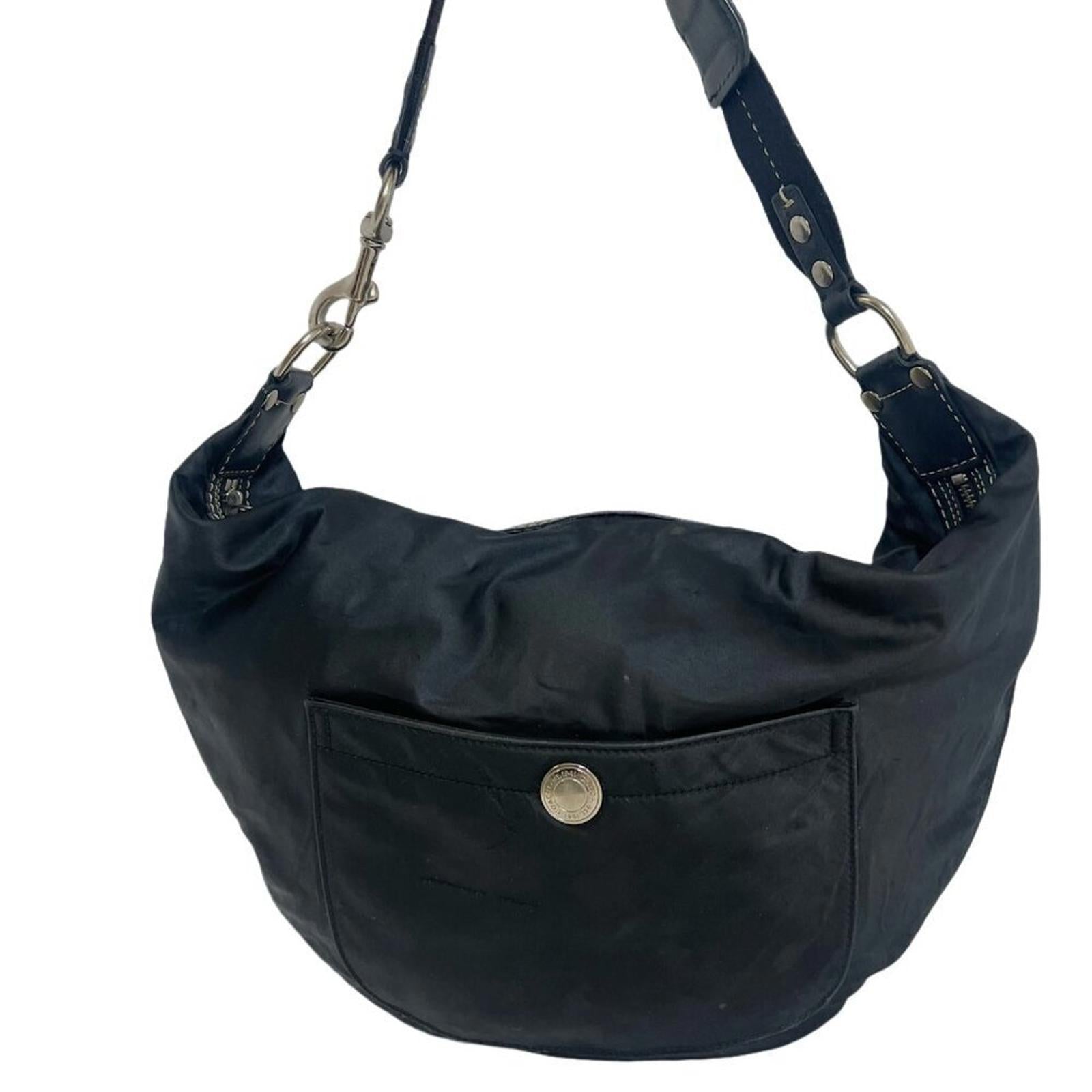 Coach Signature Soho Hobo Black Nylon Semicircle Shoulder Bag Sateen by Hot Girl Secondhand
