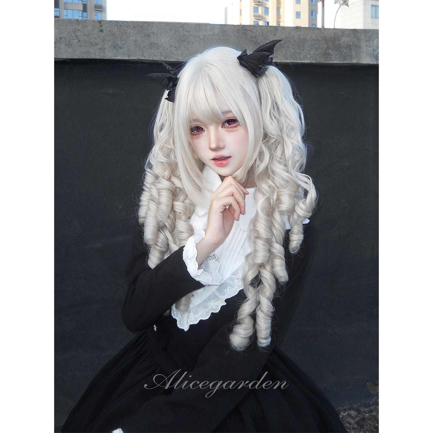 Kawaii Moonlight White Twin-Tail Wig - Alice Garden by Land Decora
